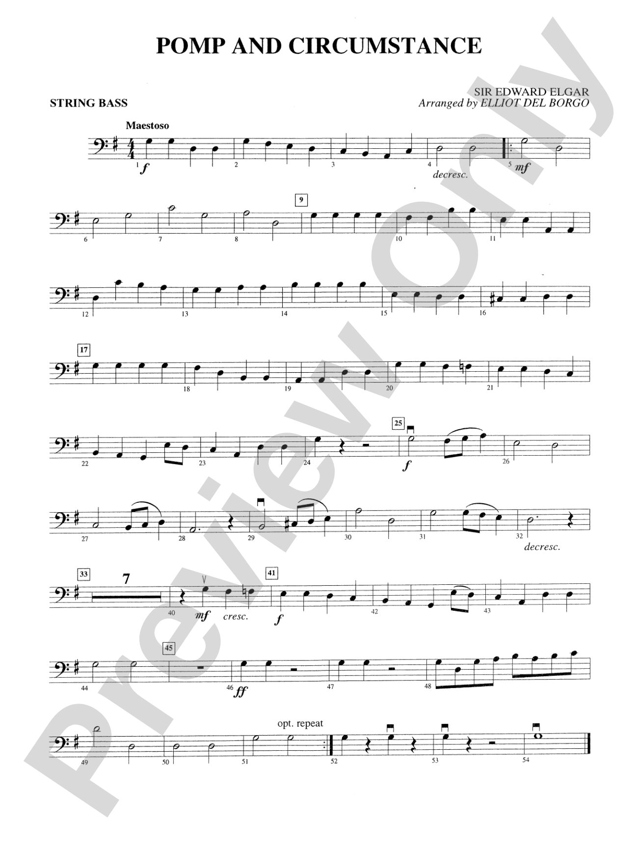 Pomp and Circumstance: String Bass