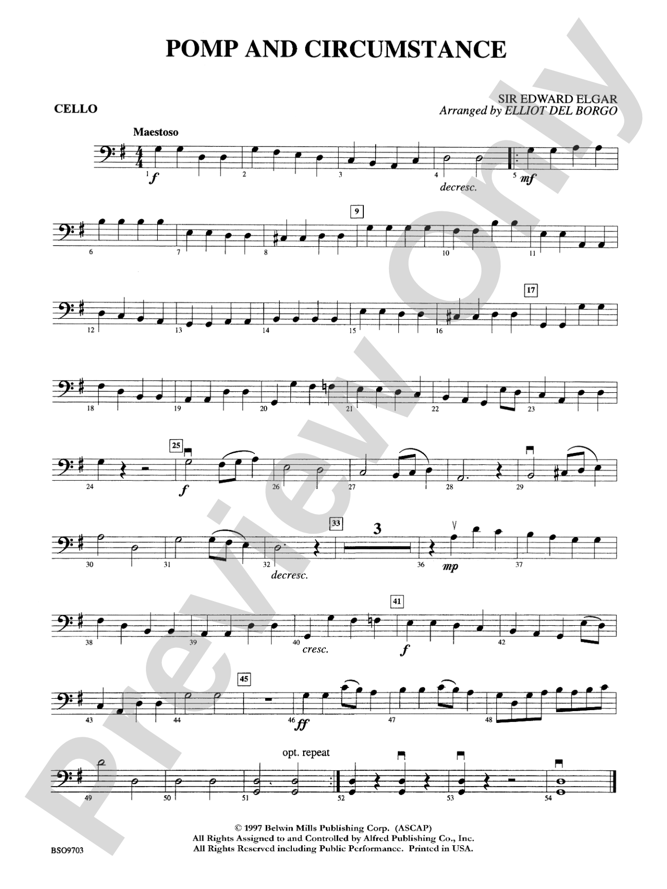 Pomp and Circumstance: Cello