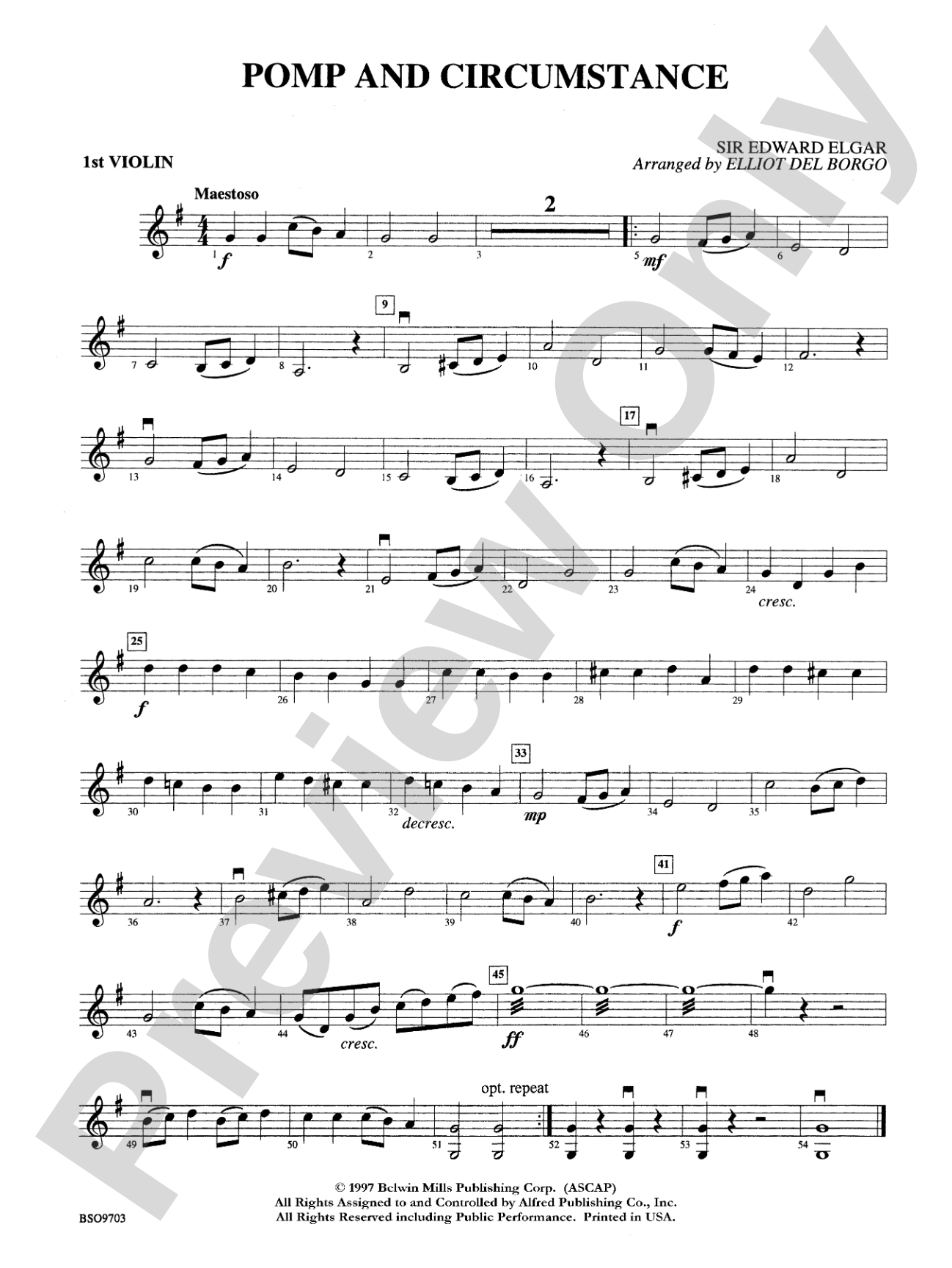 Pomp and Circumstance: 1st Violin