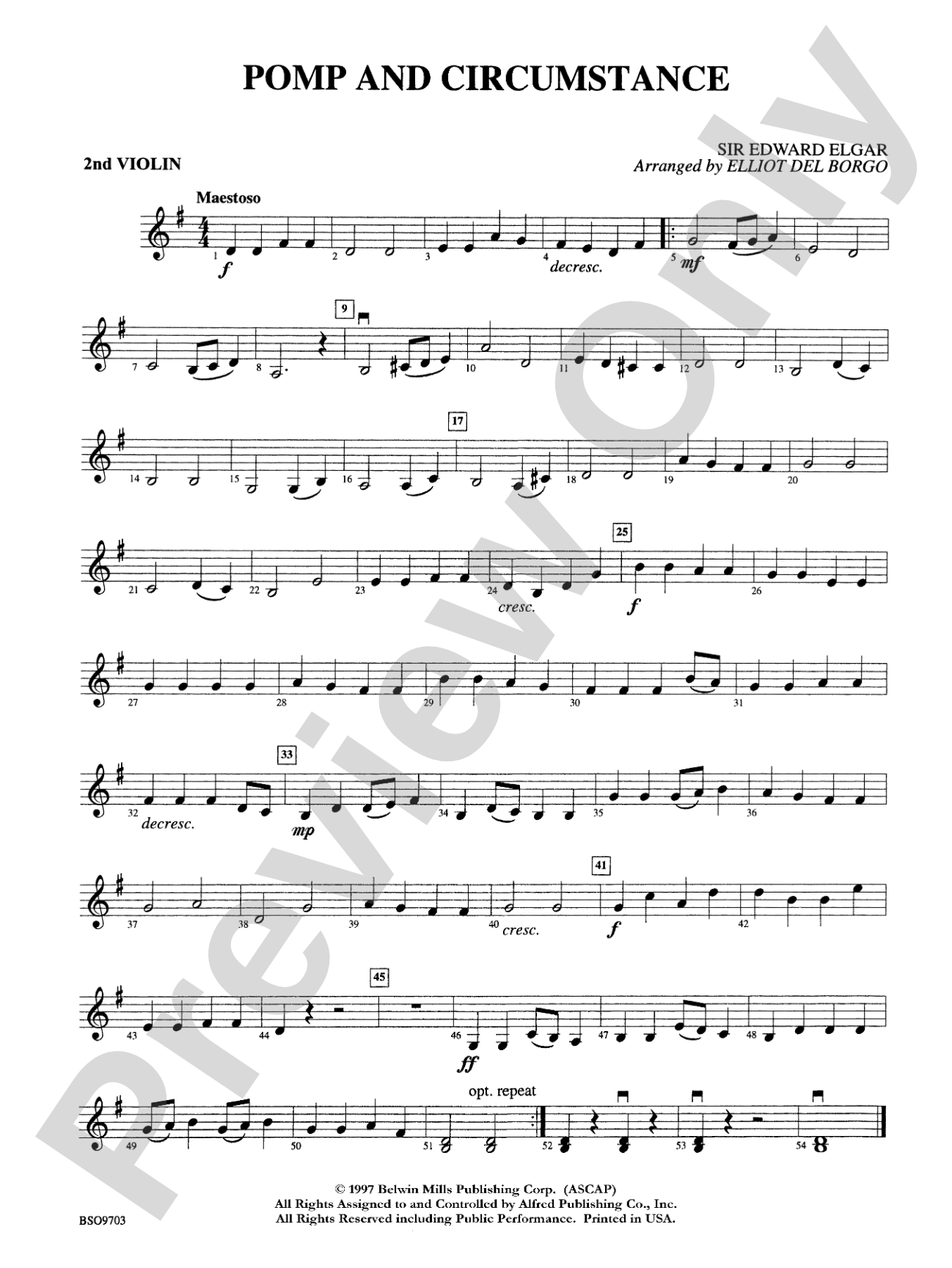 Pomp and Circumstance: 2nd Violin