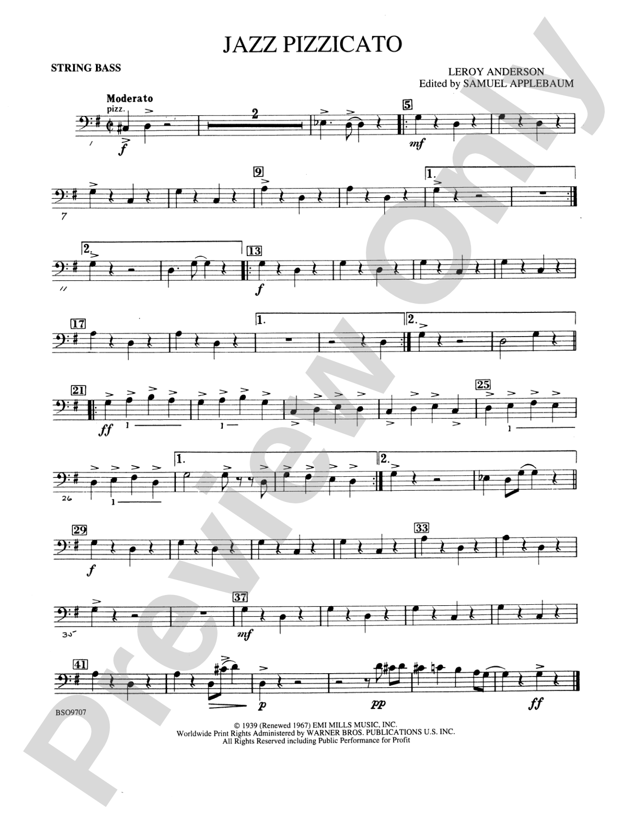Jazz Pizzicato: String Bass