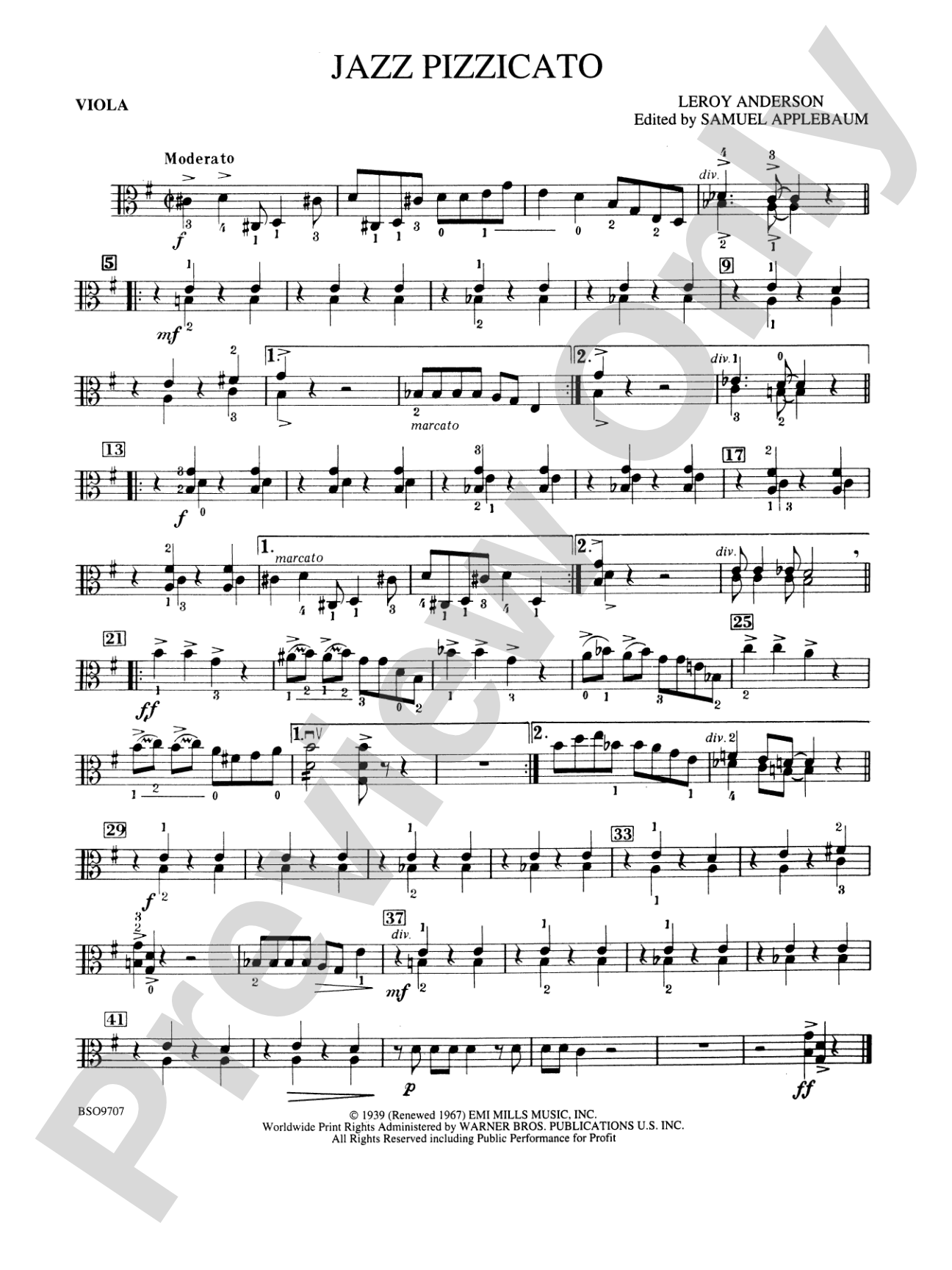 Jazz Pizzicato: Viola