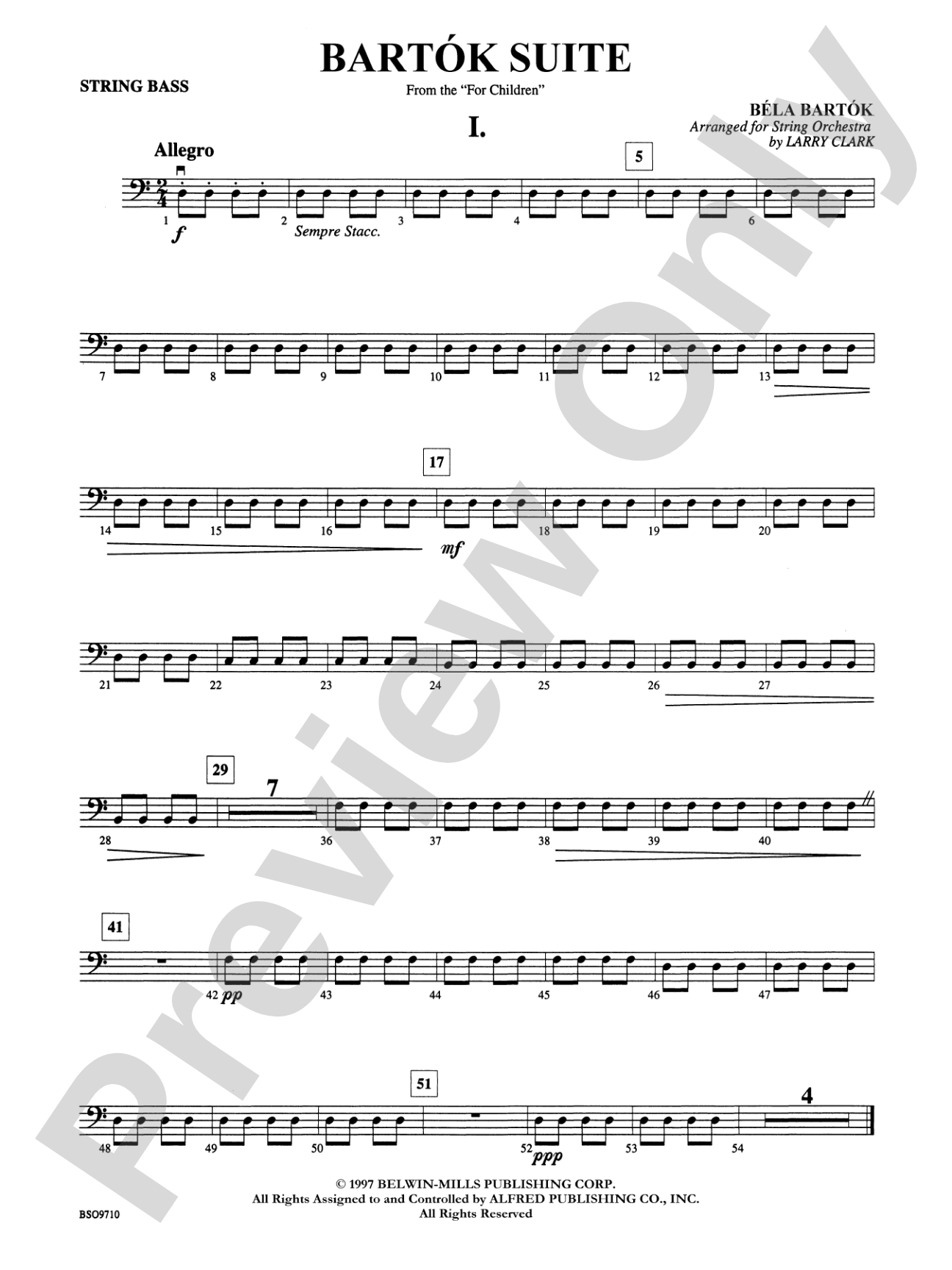 Bartók Suite: String Bass