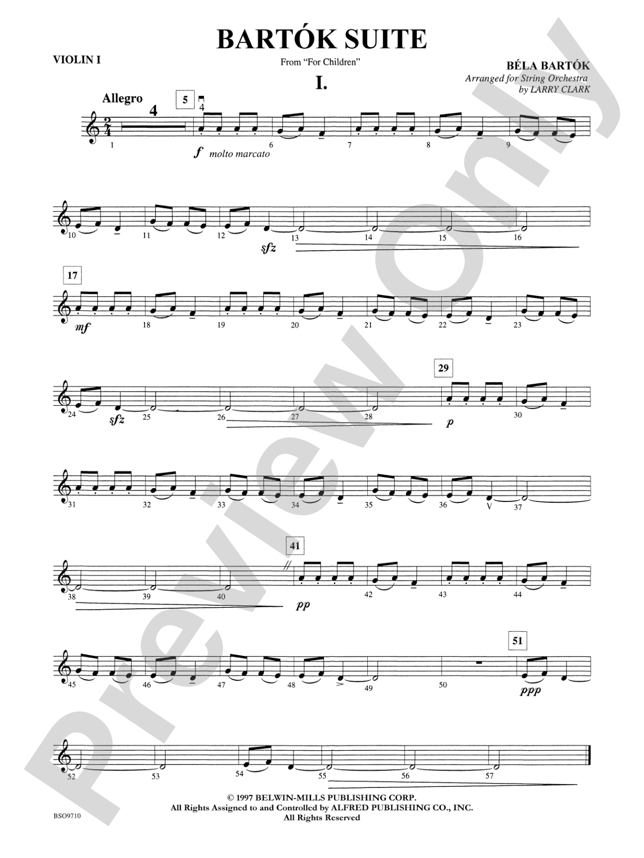 Bartók Suite: 1st Violin