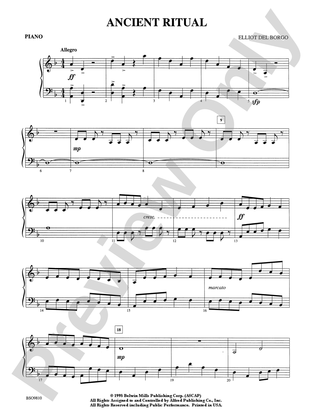 Ancient Ritual: Piano Accompaniment