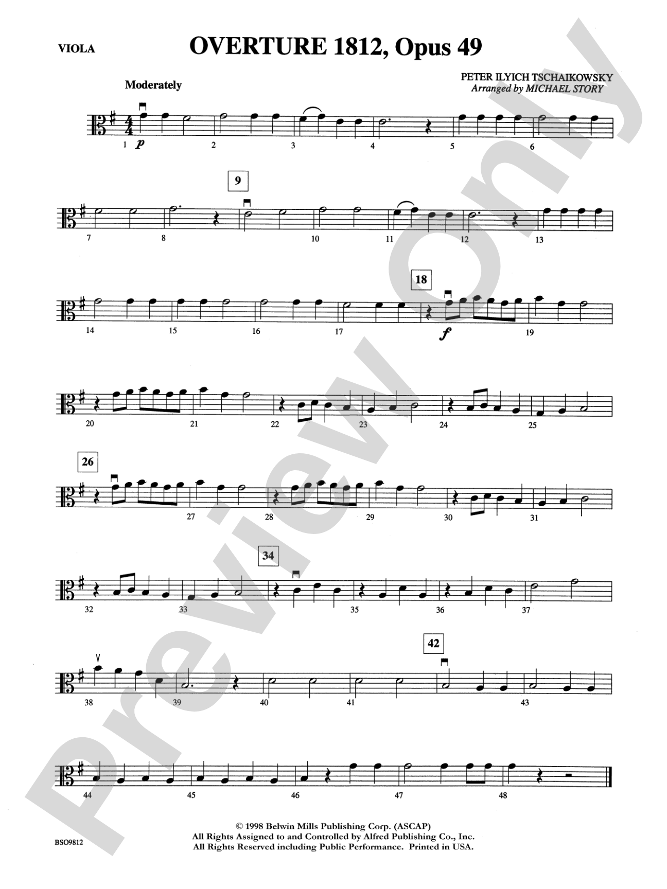 Overture 1812, Opus 49: Viola