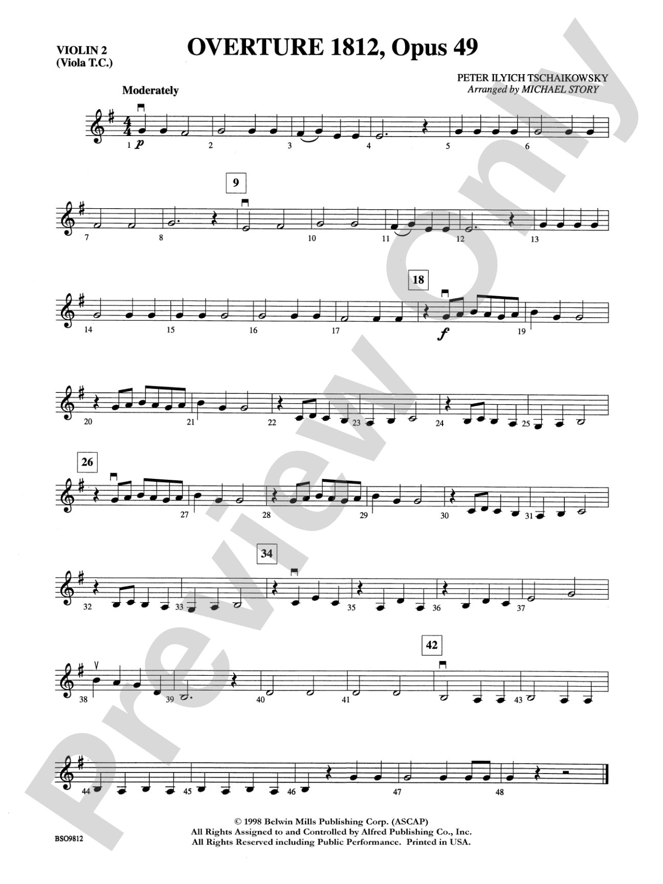 Overture 1812, Opus 49: 2nd Violin