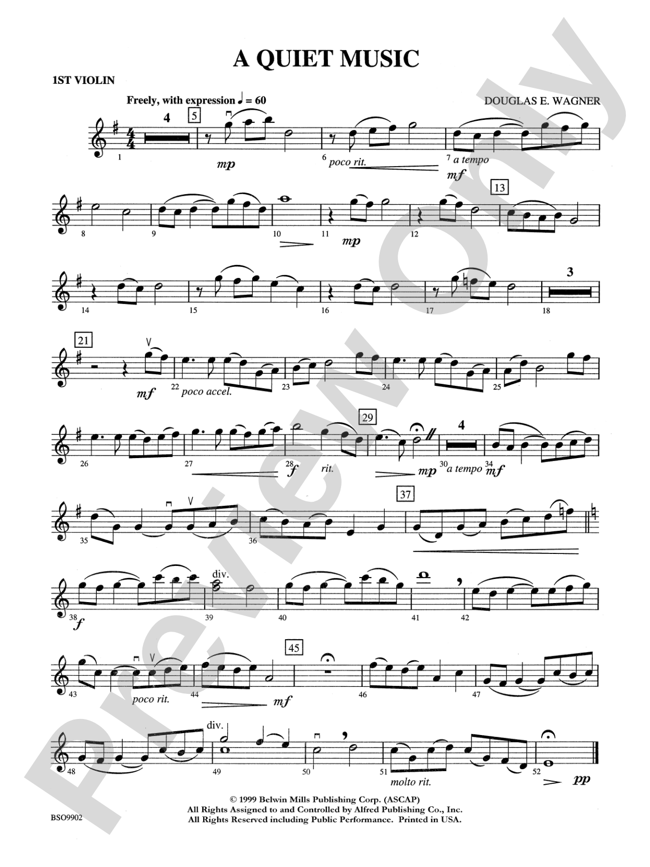 A Quiet Music: 1st Violin