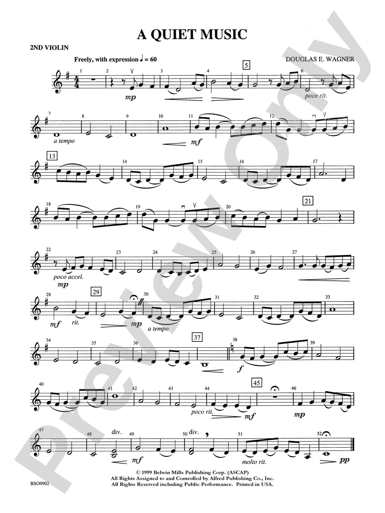 A Quiet Music: 2nd Violin