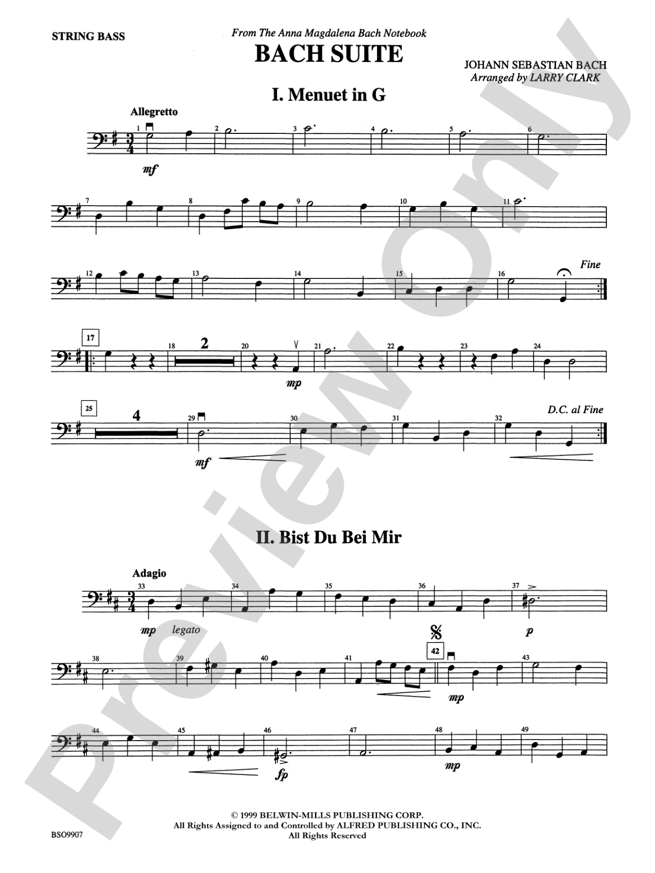 A Bach Suite: String Bass