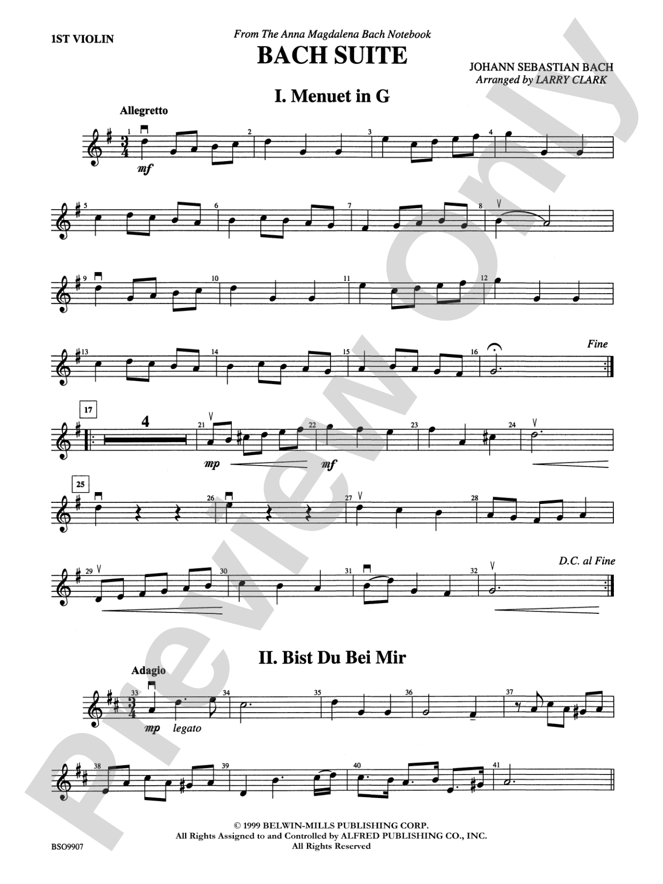 A Bach Suite: 1st Violin