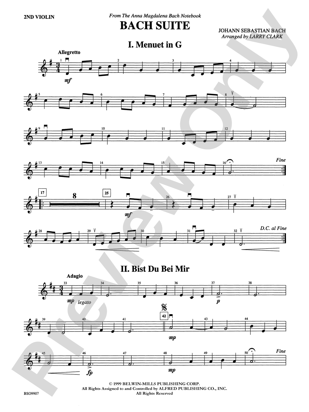 A Bach Suite: 2nd Violin