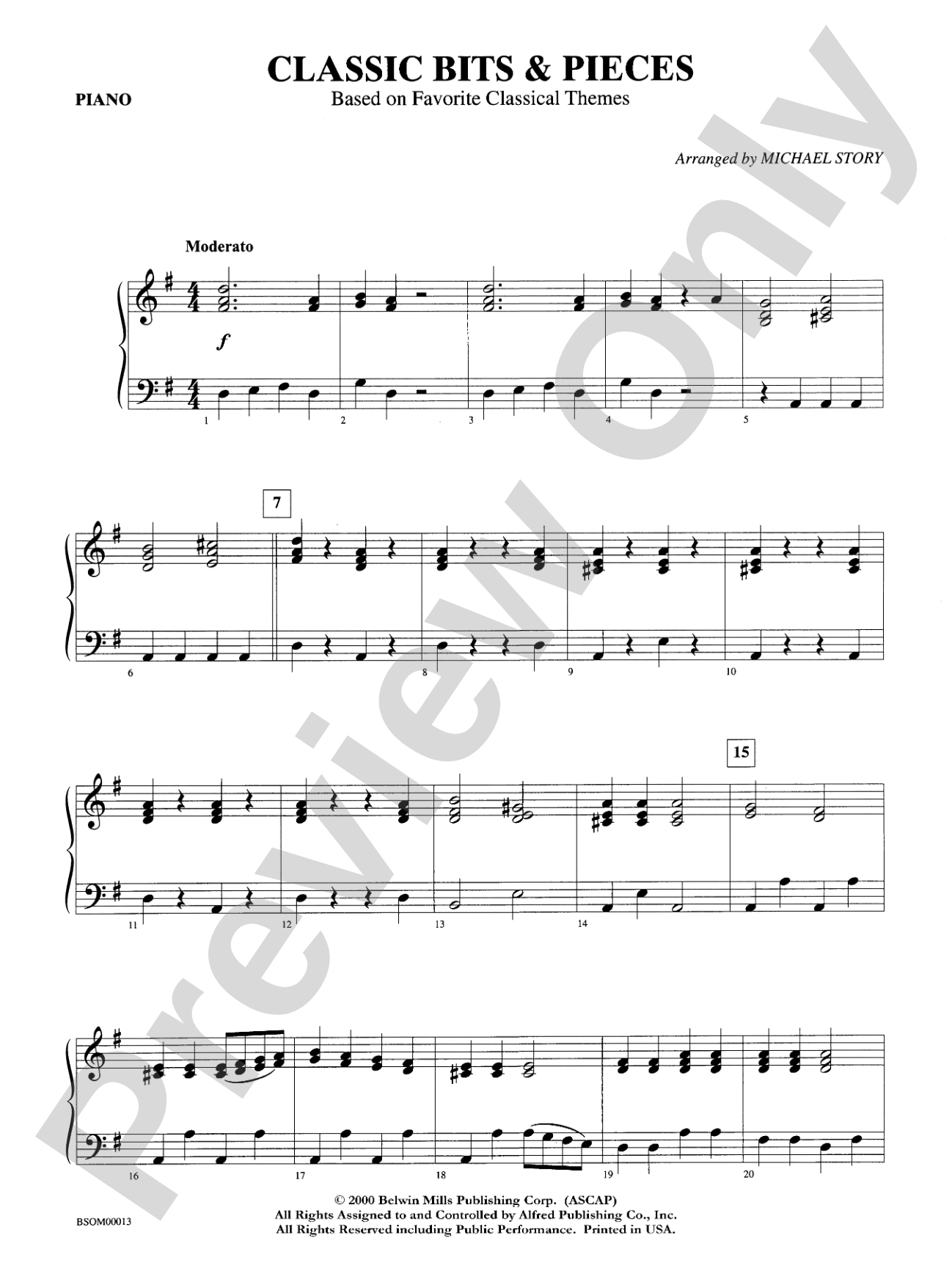 Classic Bits & Pieces: Piano Accompaniment