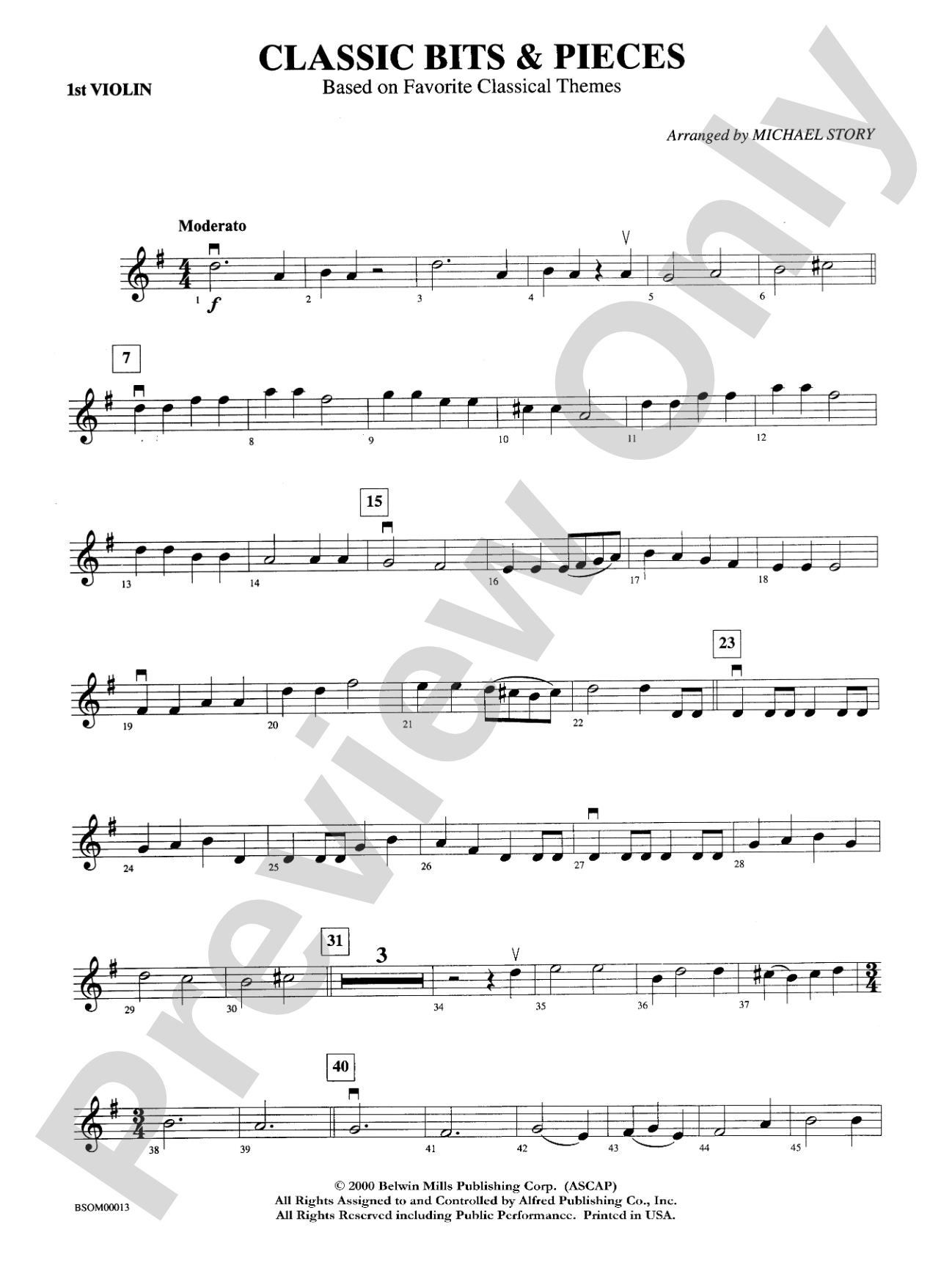 Classic Bits & Pieces: 1st Violin