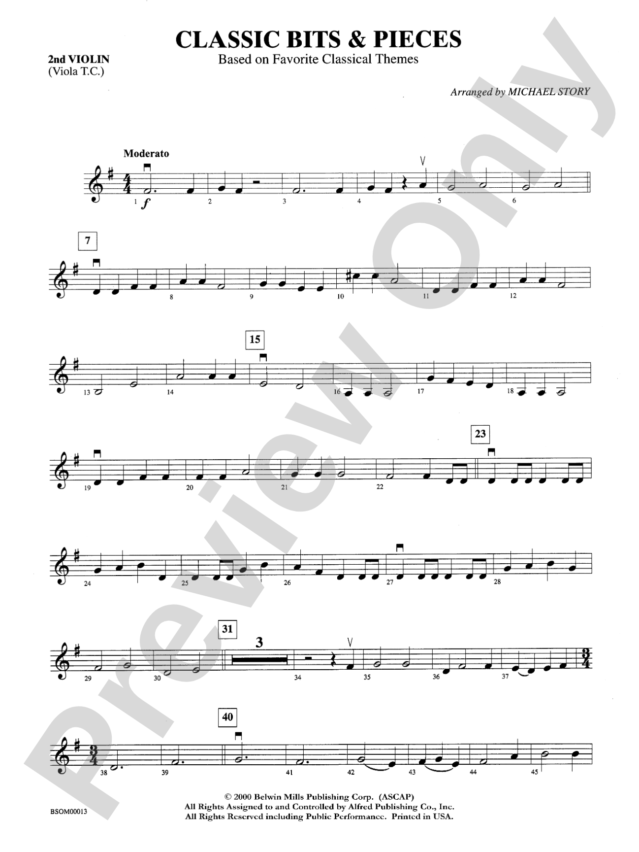 Classic Bits & Pieces: 2nd Violin