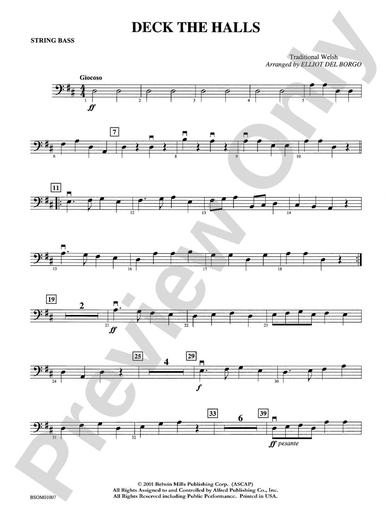 Deck the Halls: String Bass