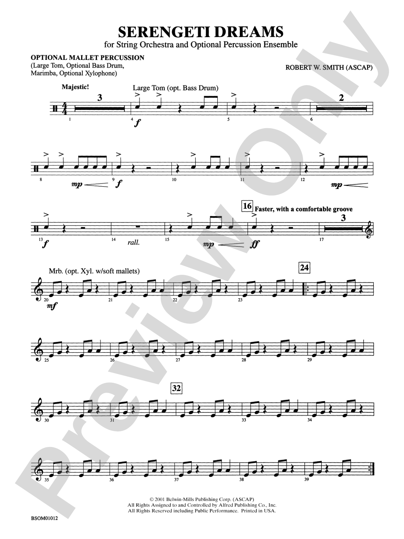 Serengeti Dreams (with Opt. Percussion Ensemble): Mallets