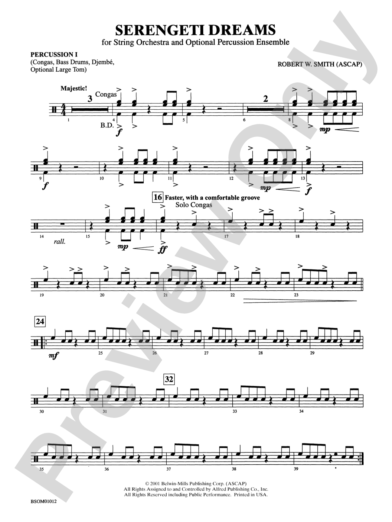 Serengeti Dreams (with Opt. Percussion Ensemble): 1st Percussion