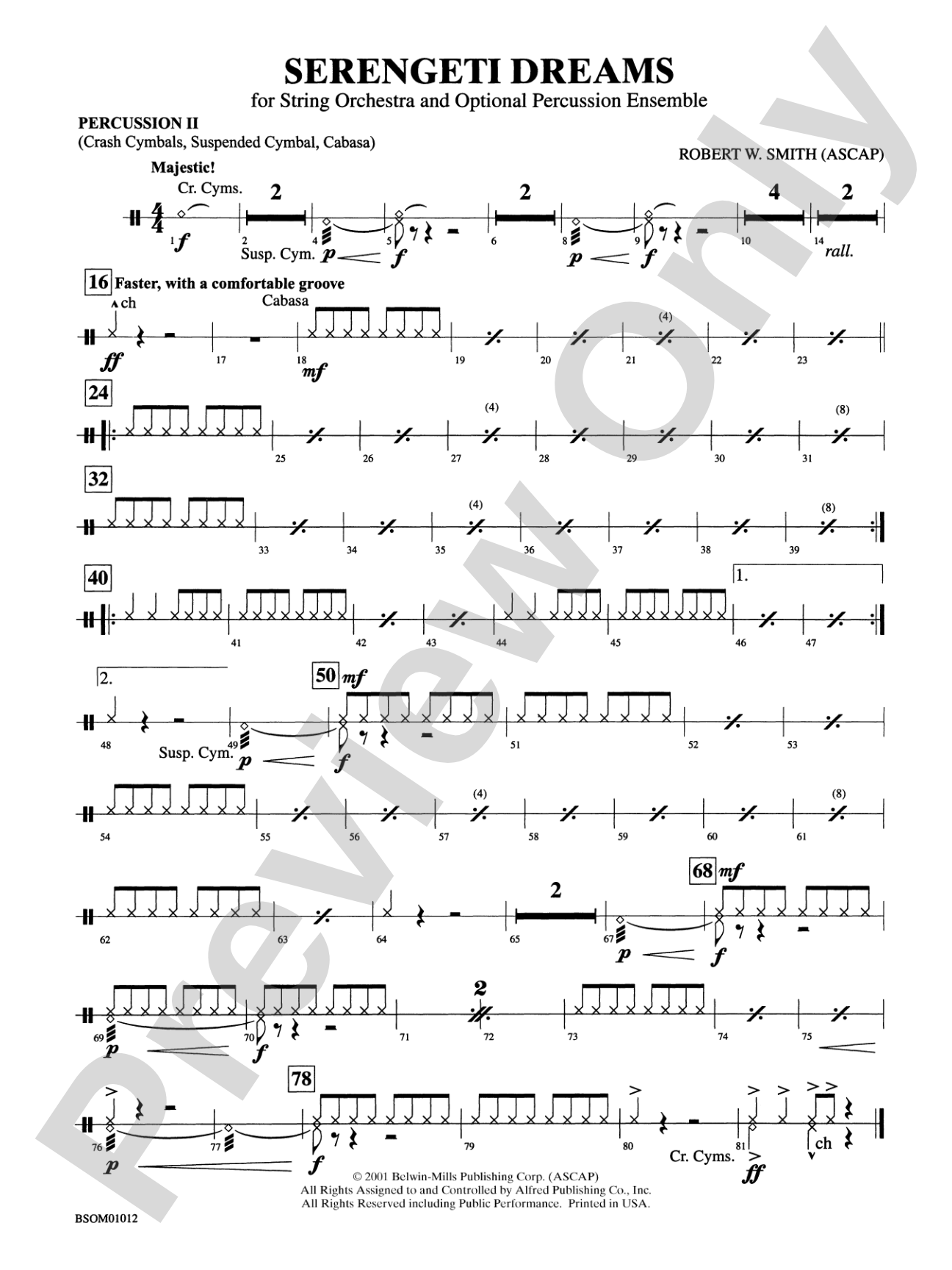 Serengeti Dreams (with Opt. Percussion Ensemble): 2nd Percussion