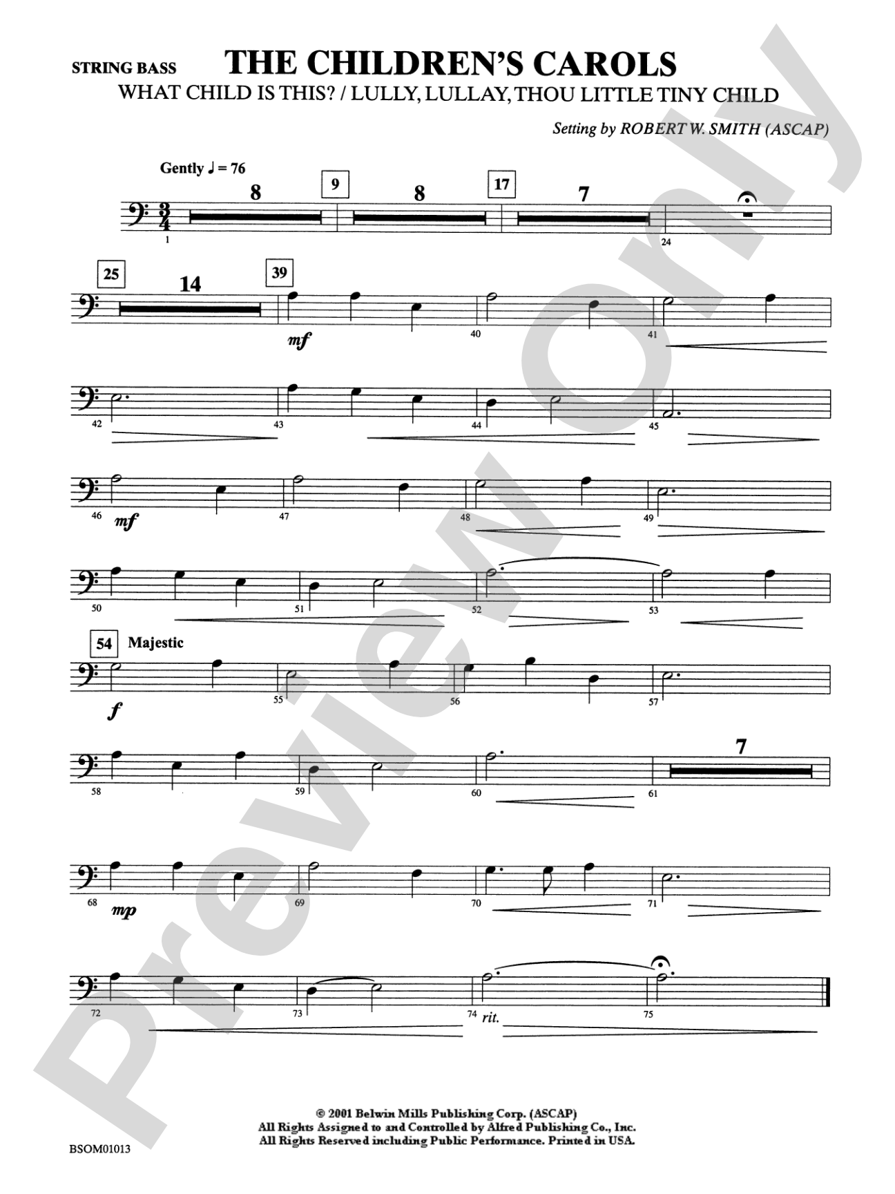 The Children's Carols: String Bass