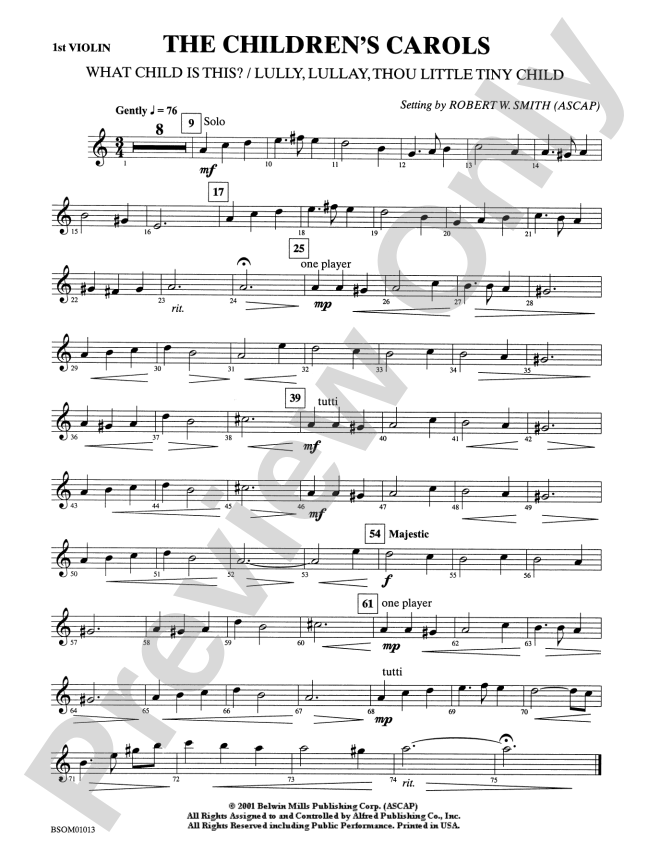 The Children's Carols: 1st Violin