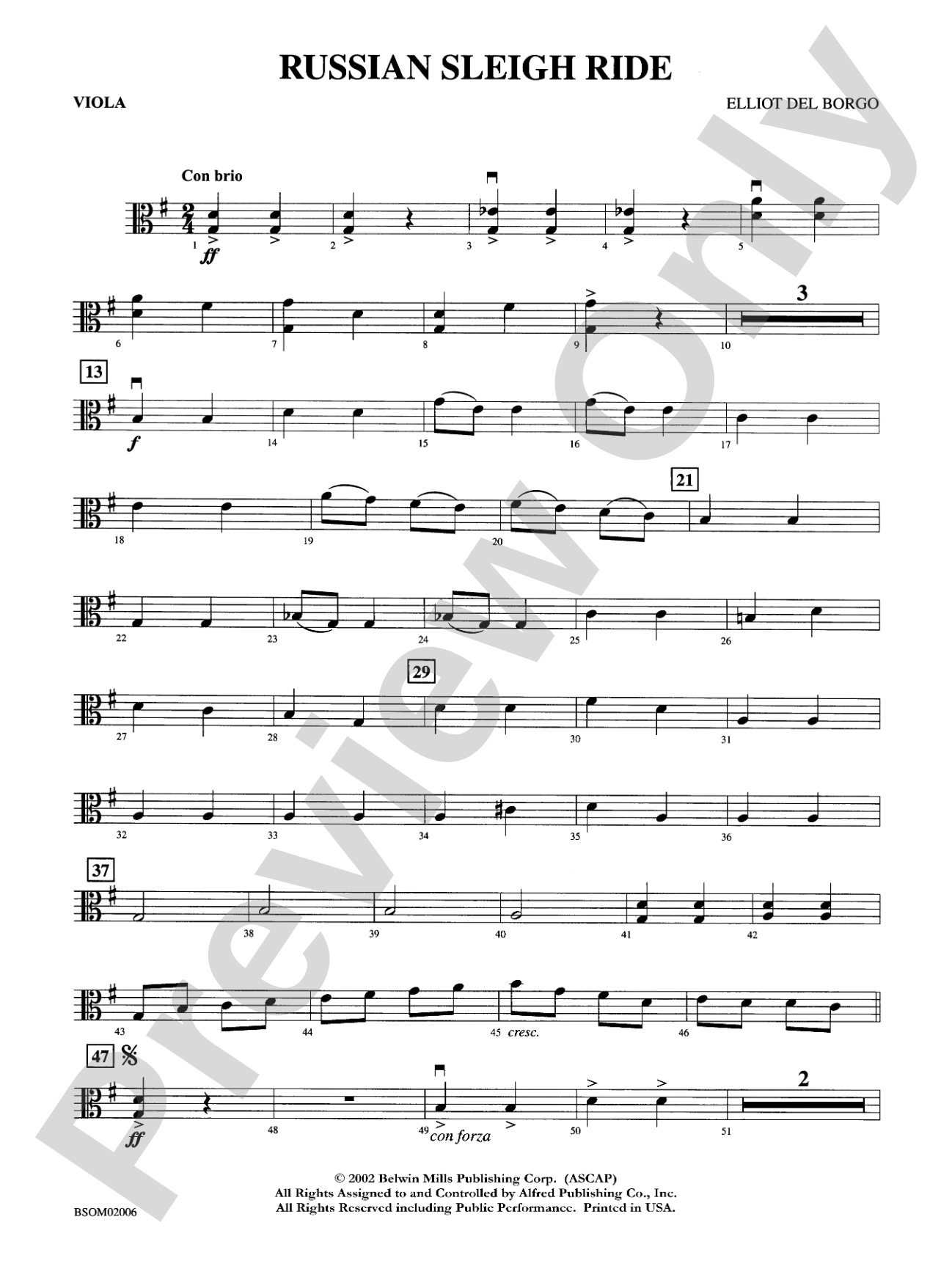 Russian Sleigh Ride: Viola