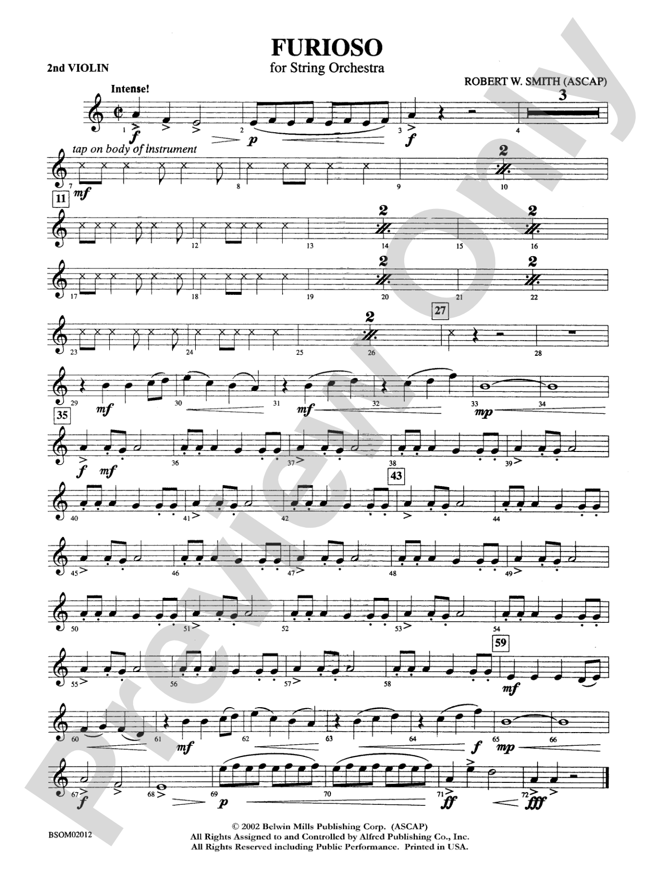 Furioso: 2nd Violin