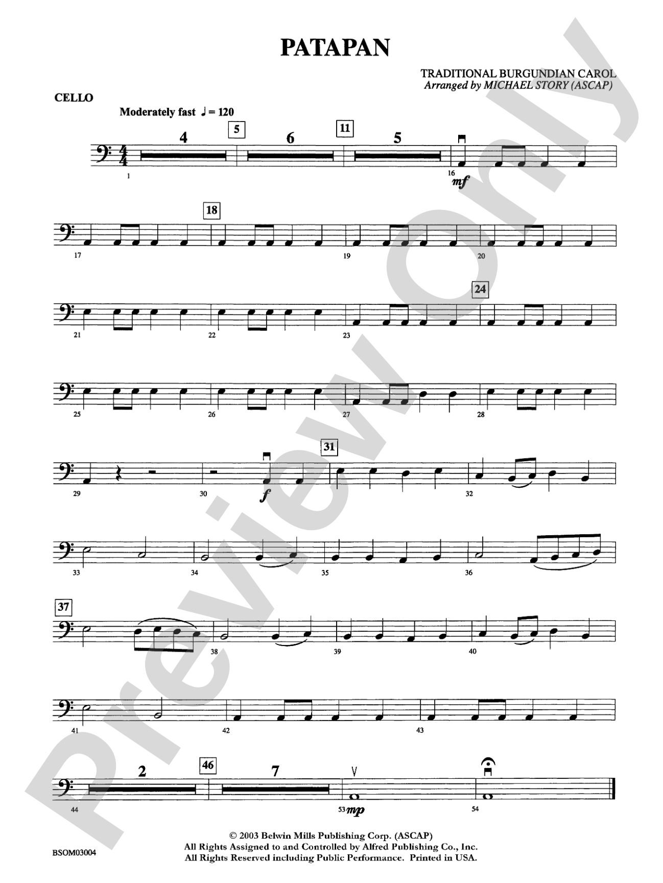 Patapan: Cello