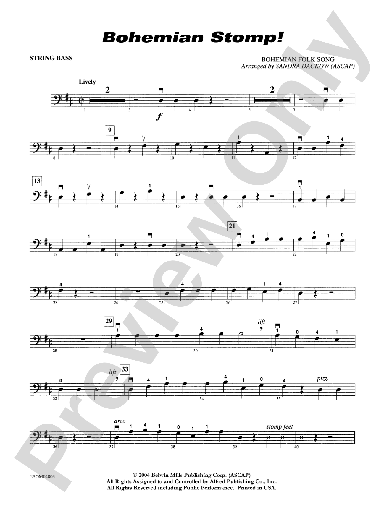 Bohemian Stomp!: String Bass