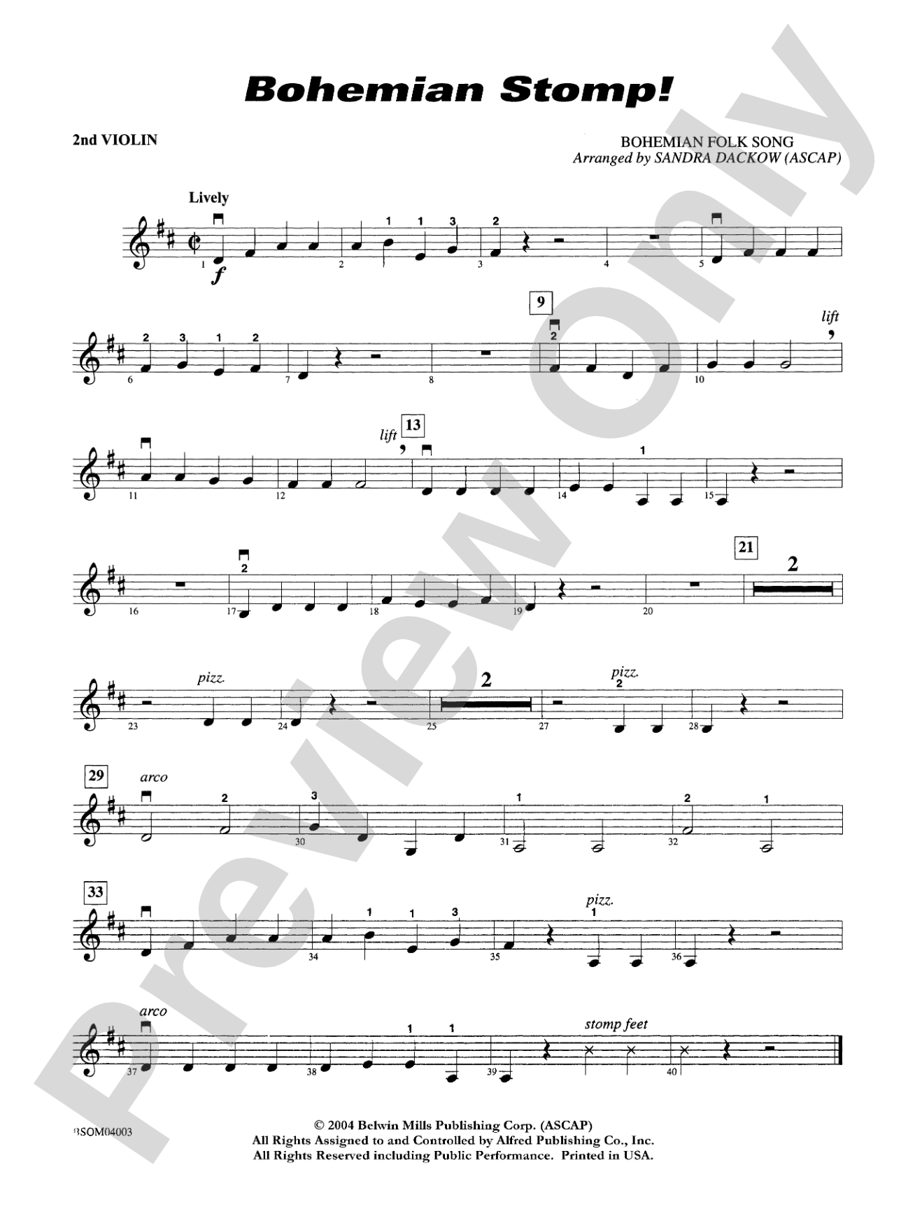 Bohemian Stomp!: 2nd Violin