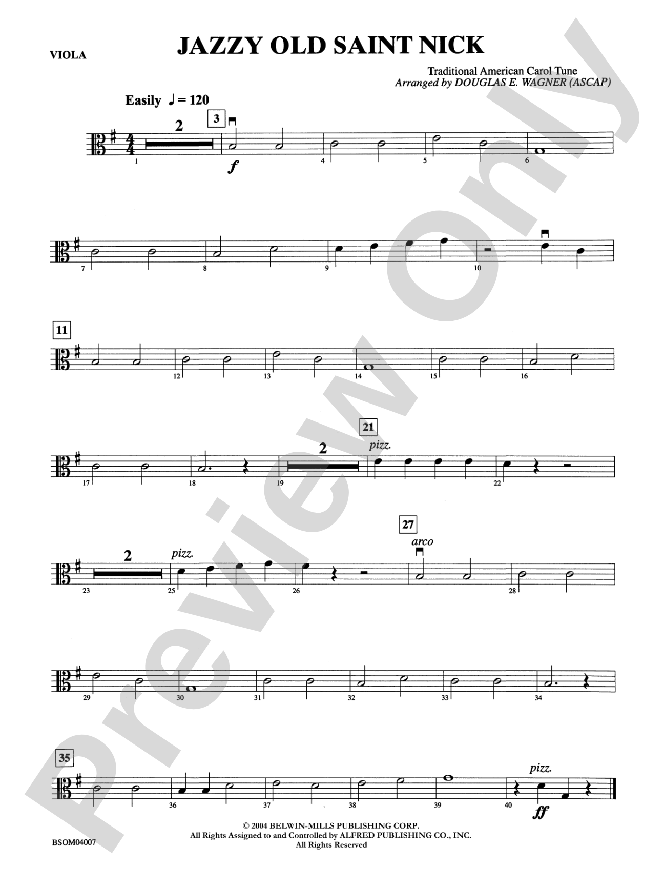 Jazzy Old Saint Nick: Viola