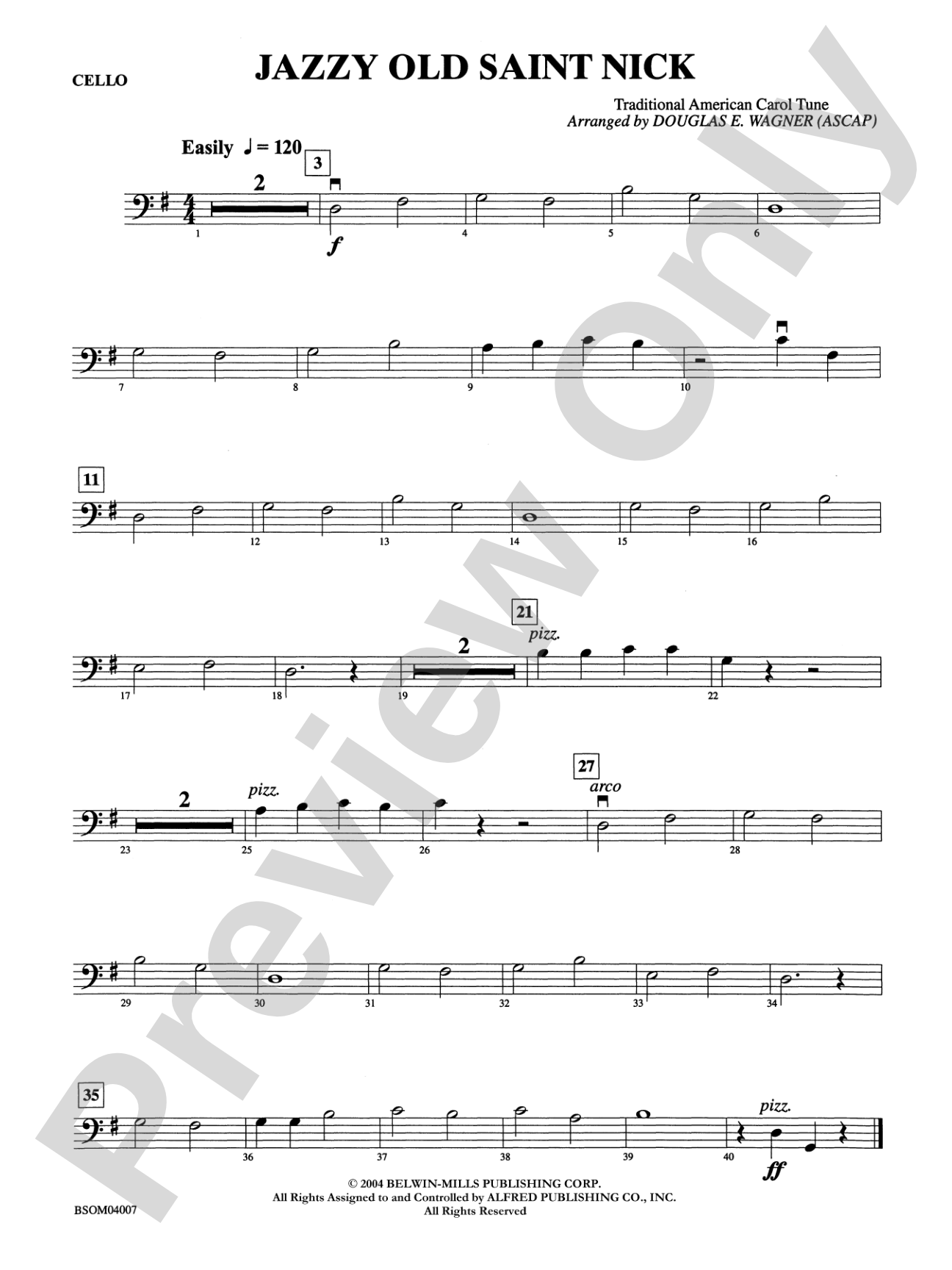 Jazzy Old Saint Nick: Cello