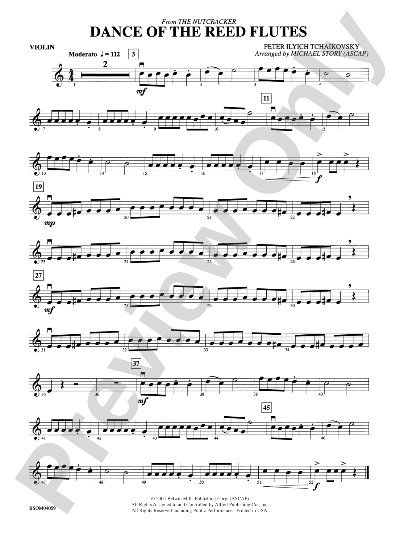 Dance of the Reed Flutes (from The Nutcracker): 1st Violin