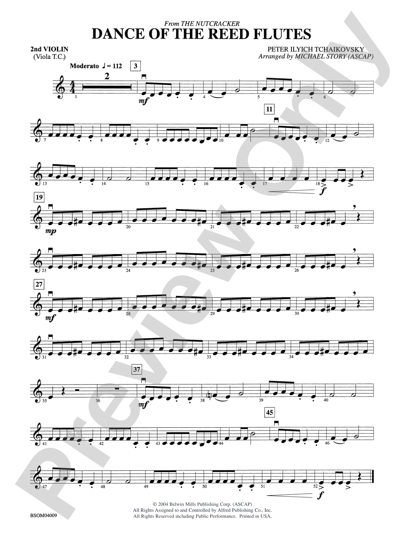 Dance of the Reed Flutes (from The Nutcracker): 2nd Violin