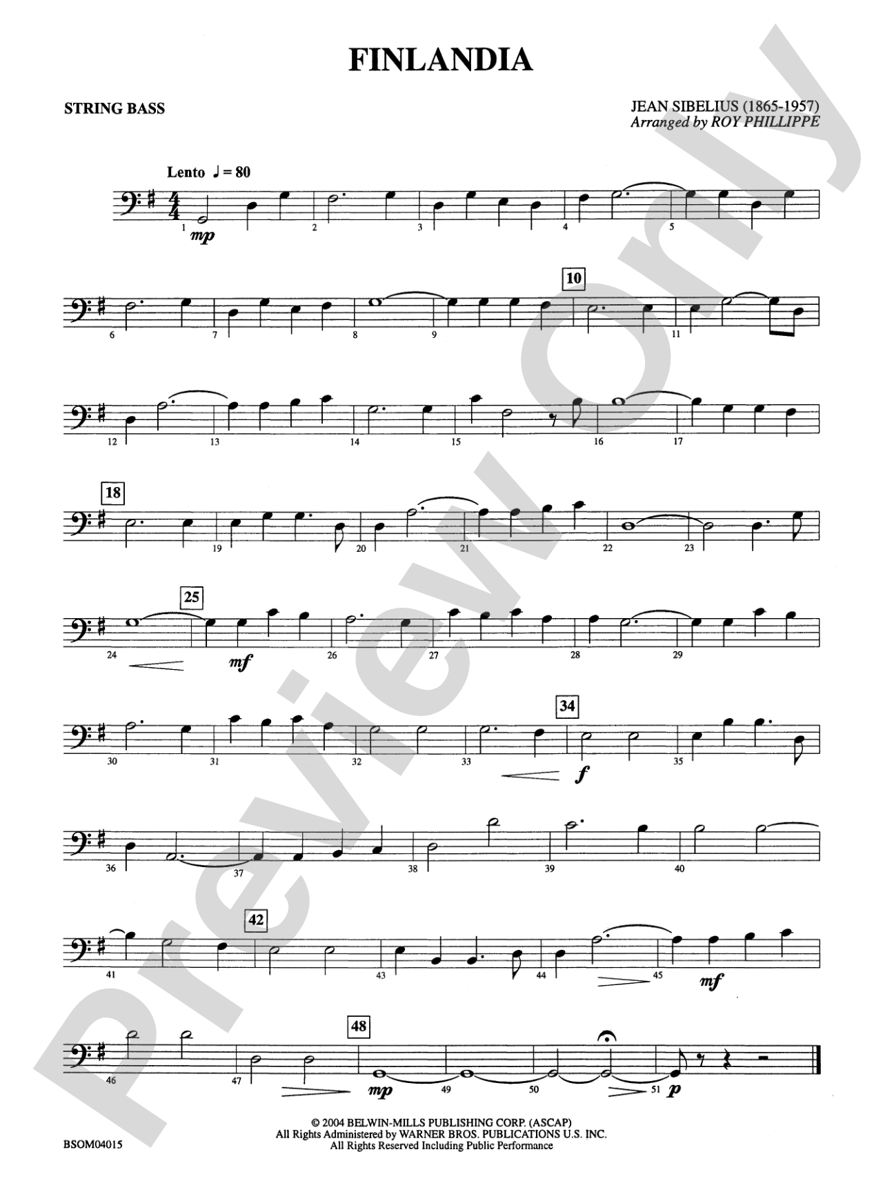 Finlandia: String Bass