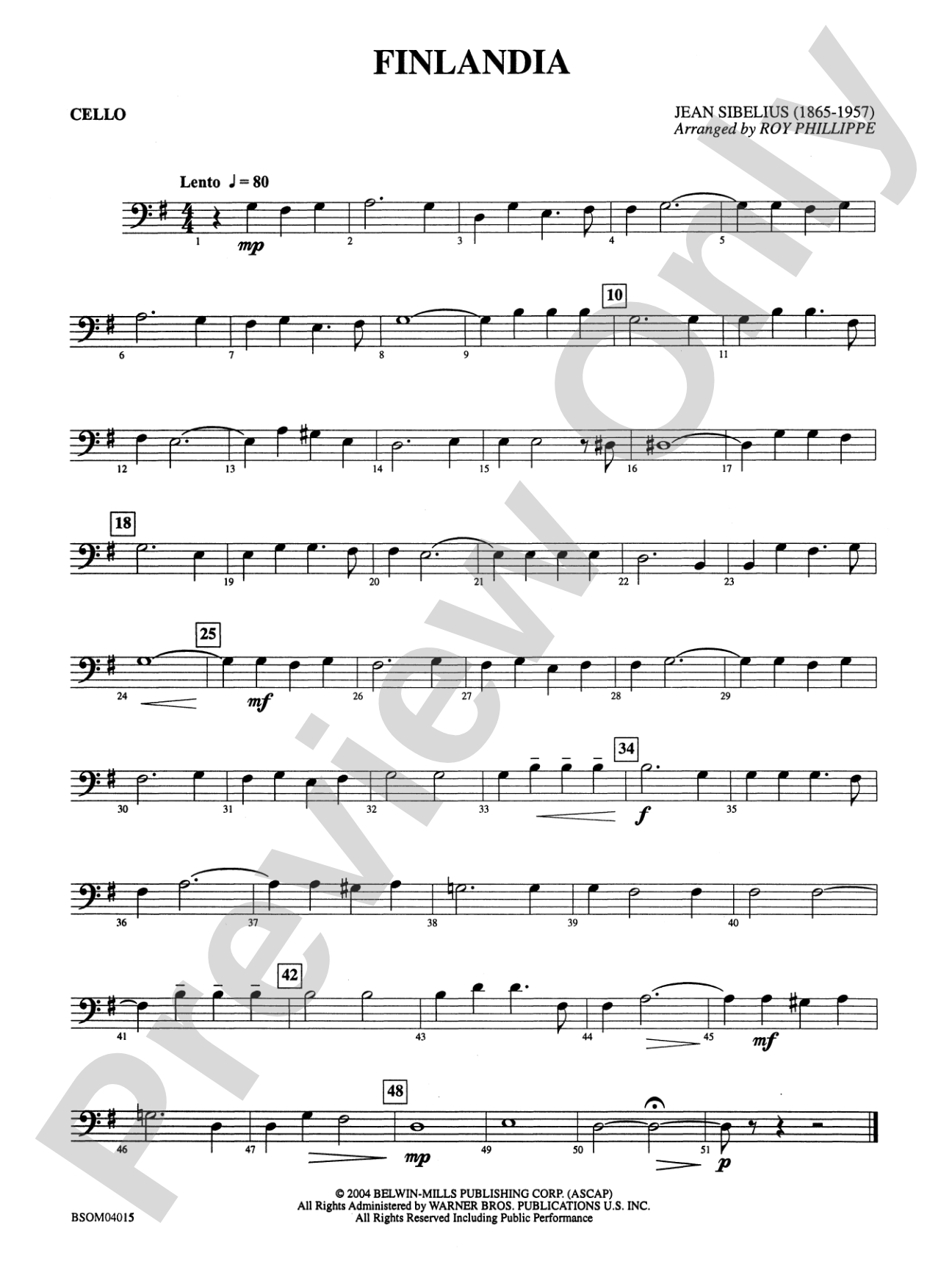 Finlandia: Cello