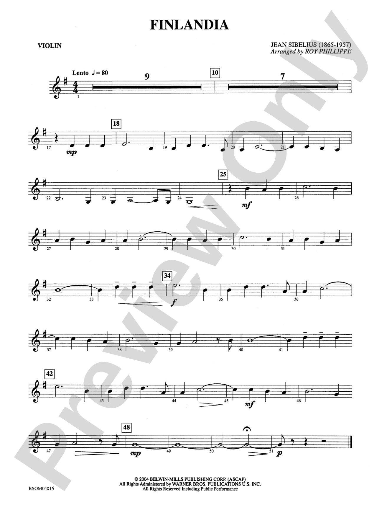 Finlandia: 1st Violin