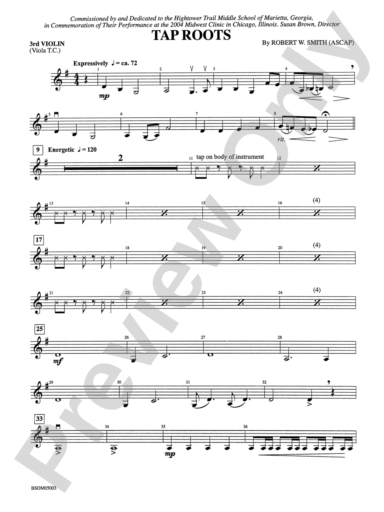 Tap Roots: 3rd Violin (Viola [TC])