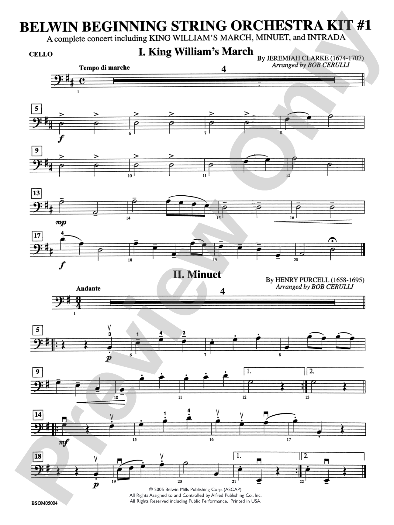 Belwin Beginning String Orchestra Kit #1: Cello