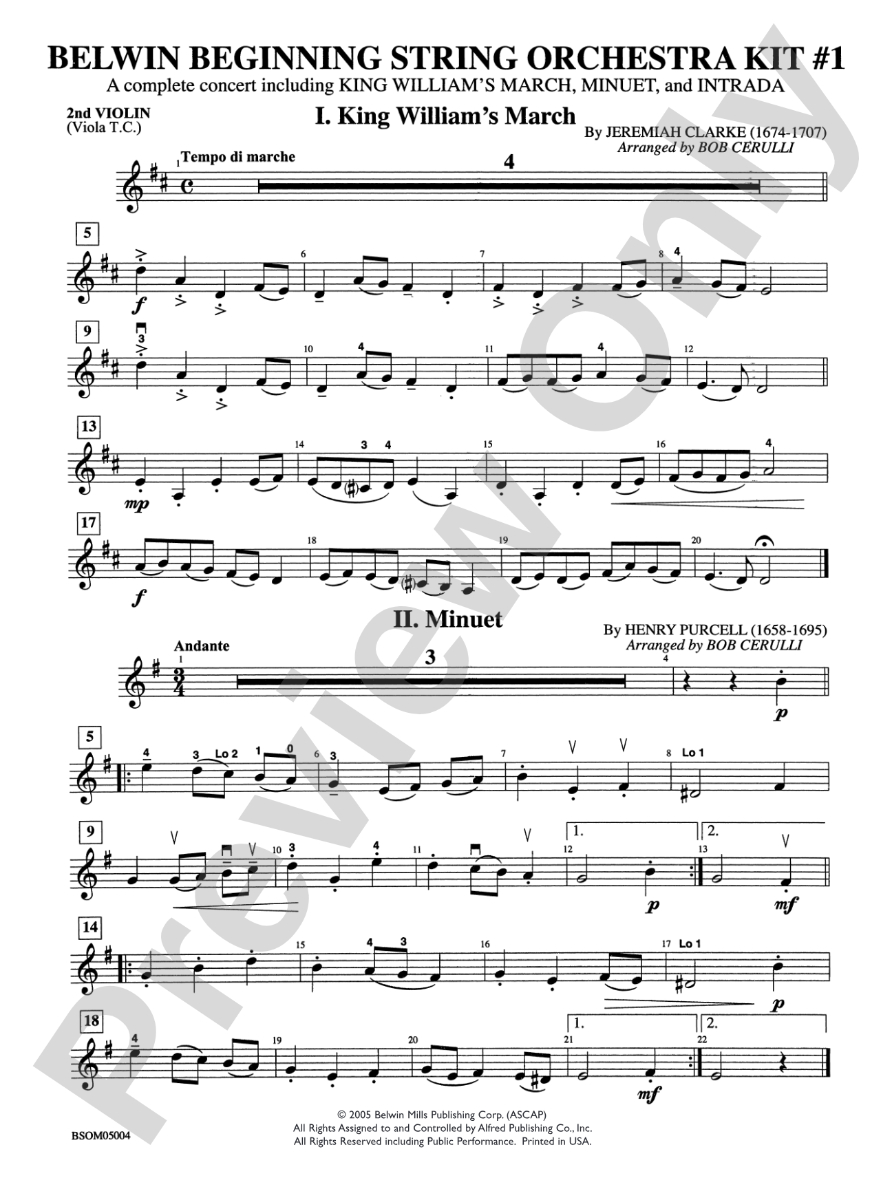 Belwin Beginning String Orchestra Kit #1: 2nd Violin