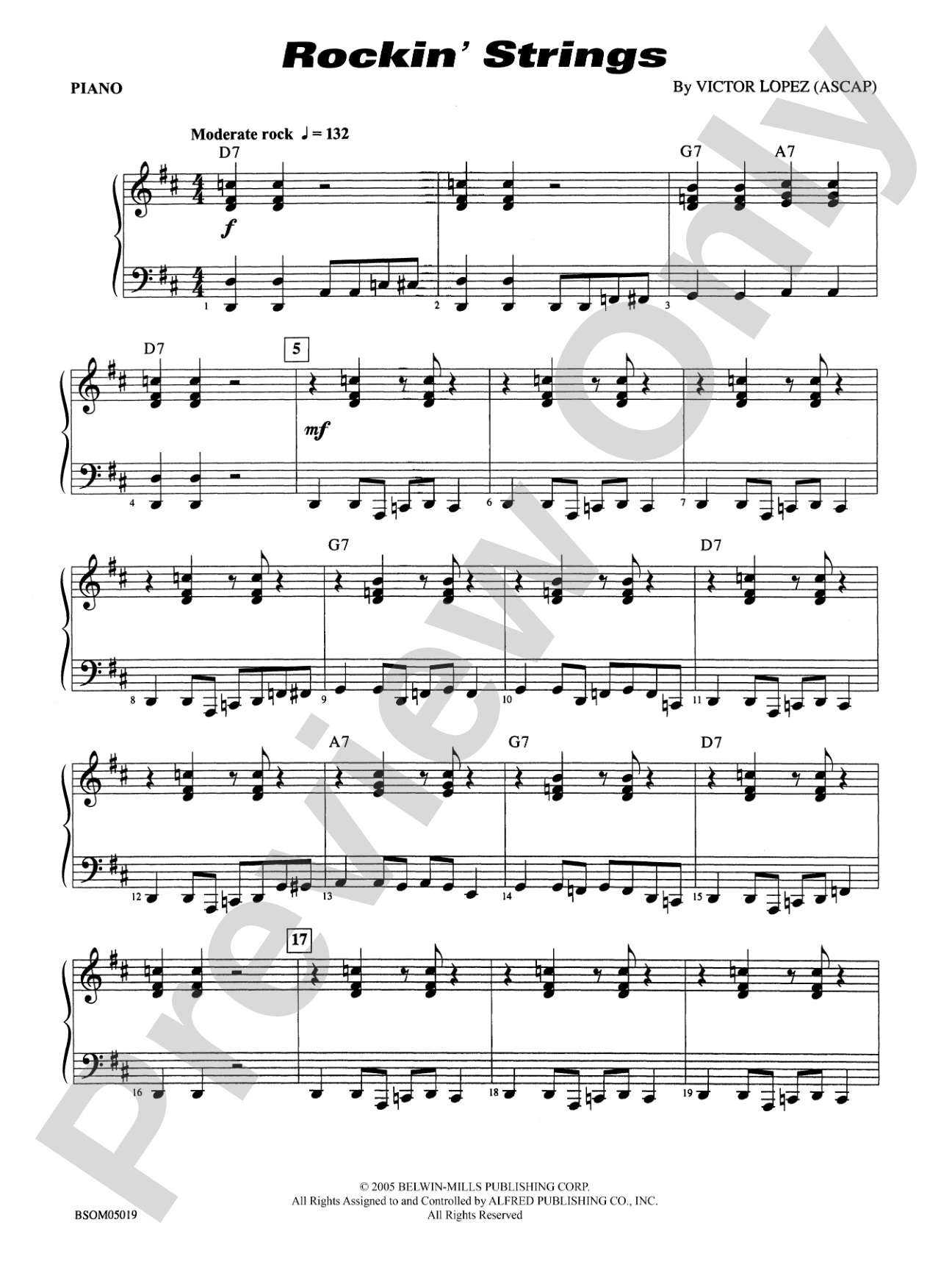 Rockin' Strings: Piano Accompaniment