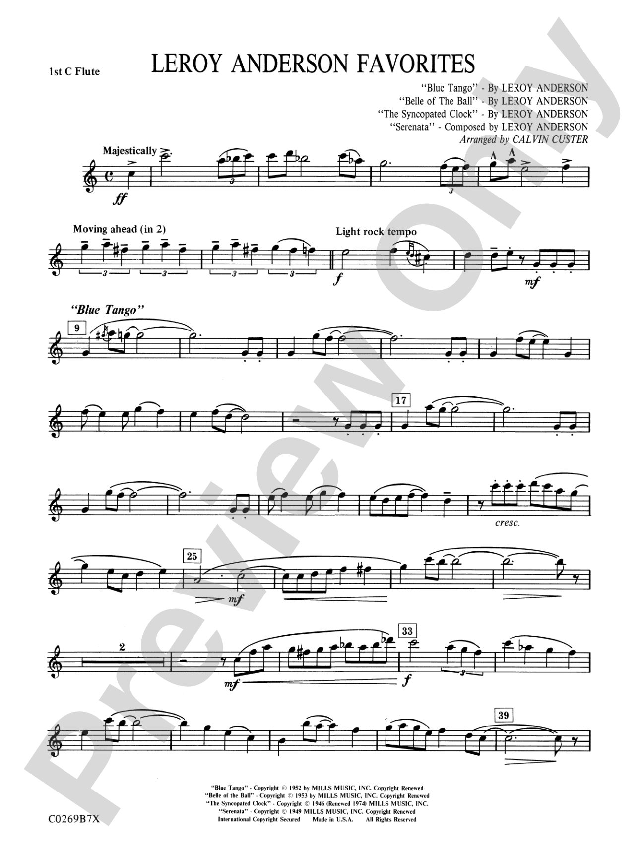 Leroy Anderson Favorites: Flute