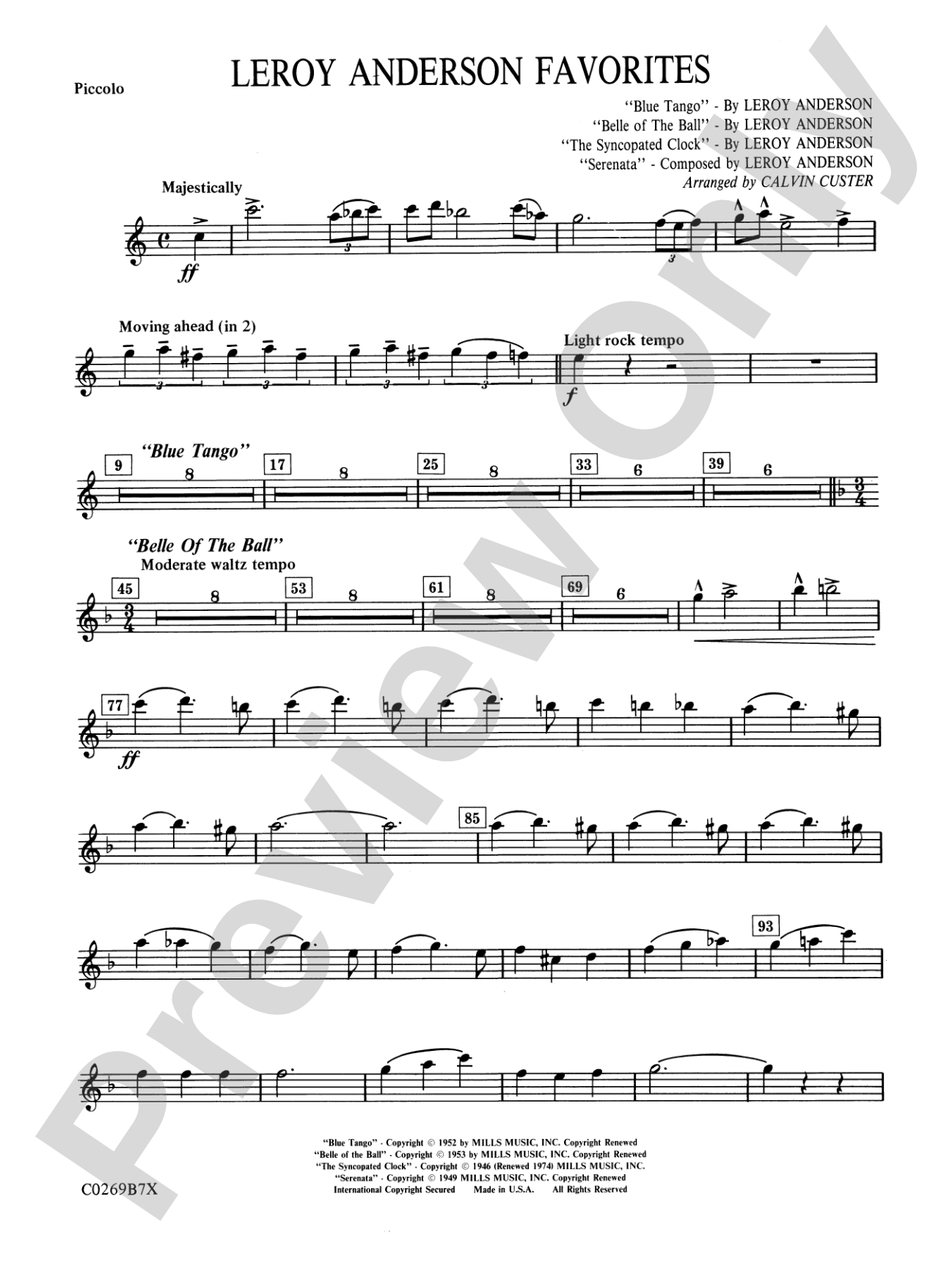 Leroy Anderson Favorites: Piccolo