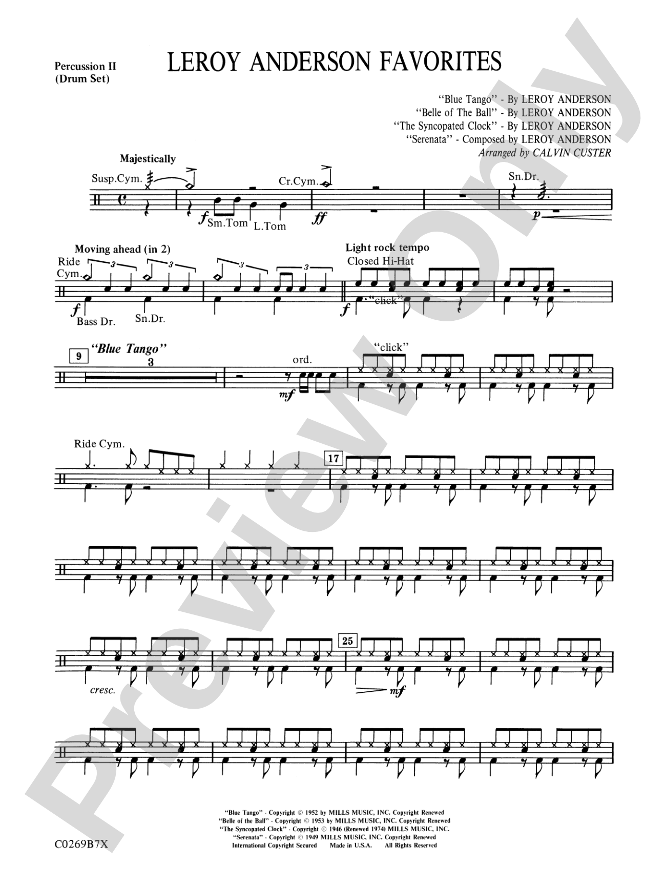 Leroy Anderson Favorites: 2nd Percussion