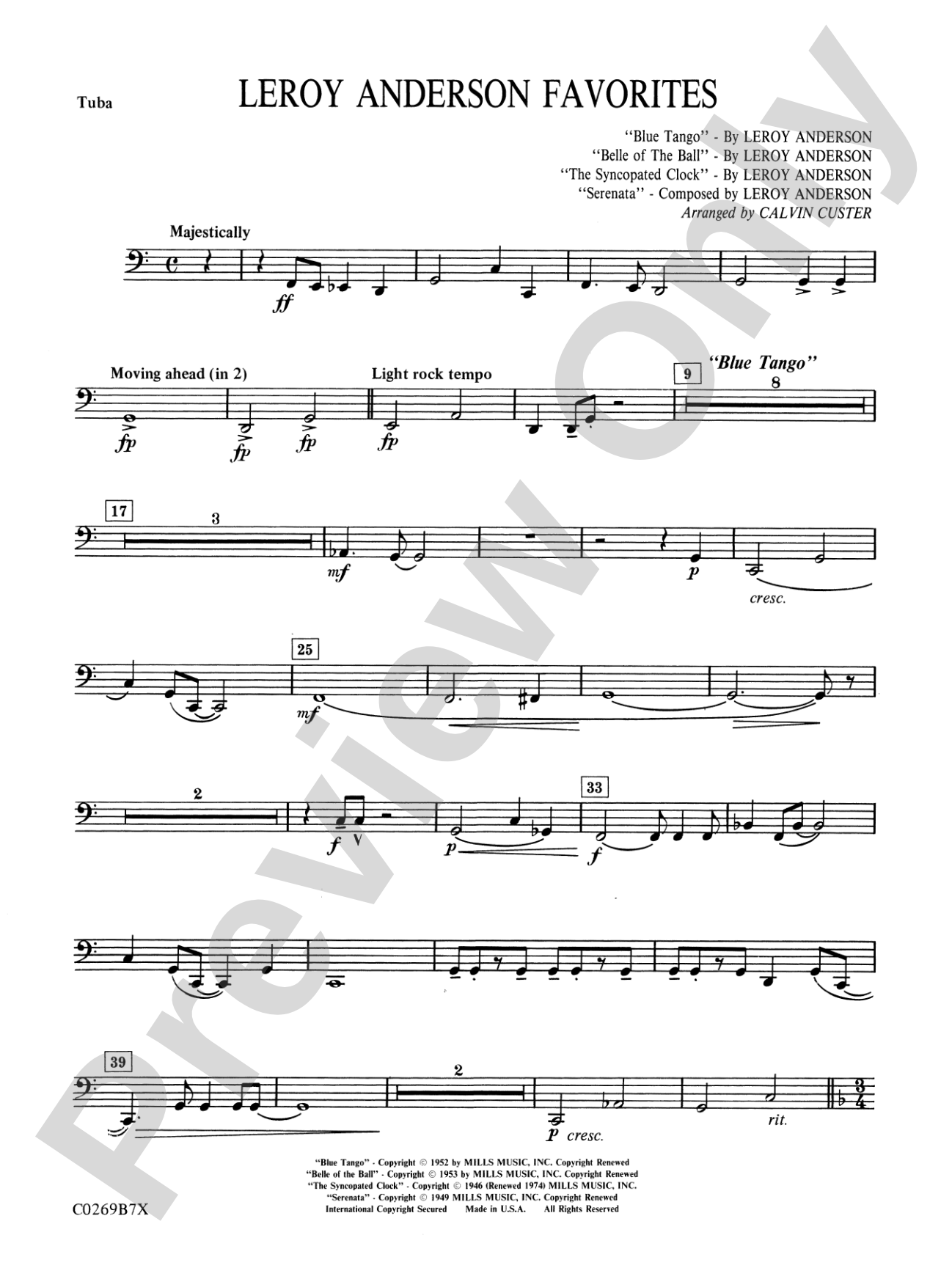 Leroy Anderson Favorites: Tuba