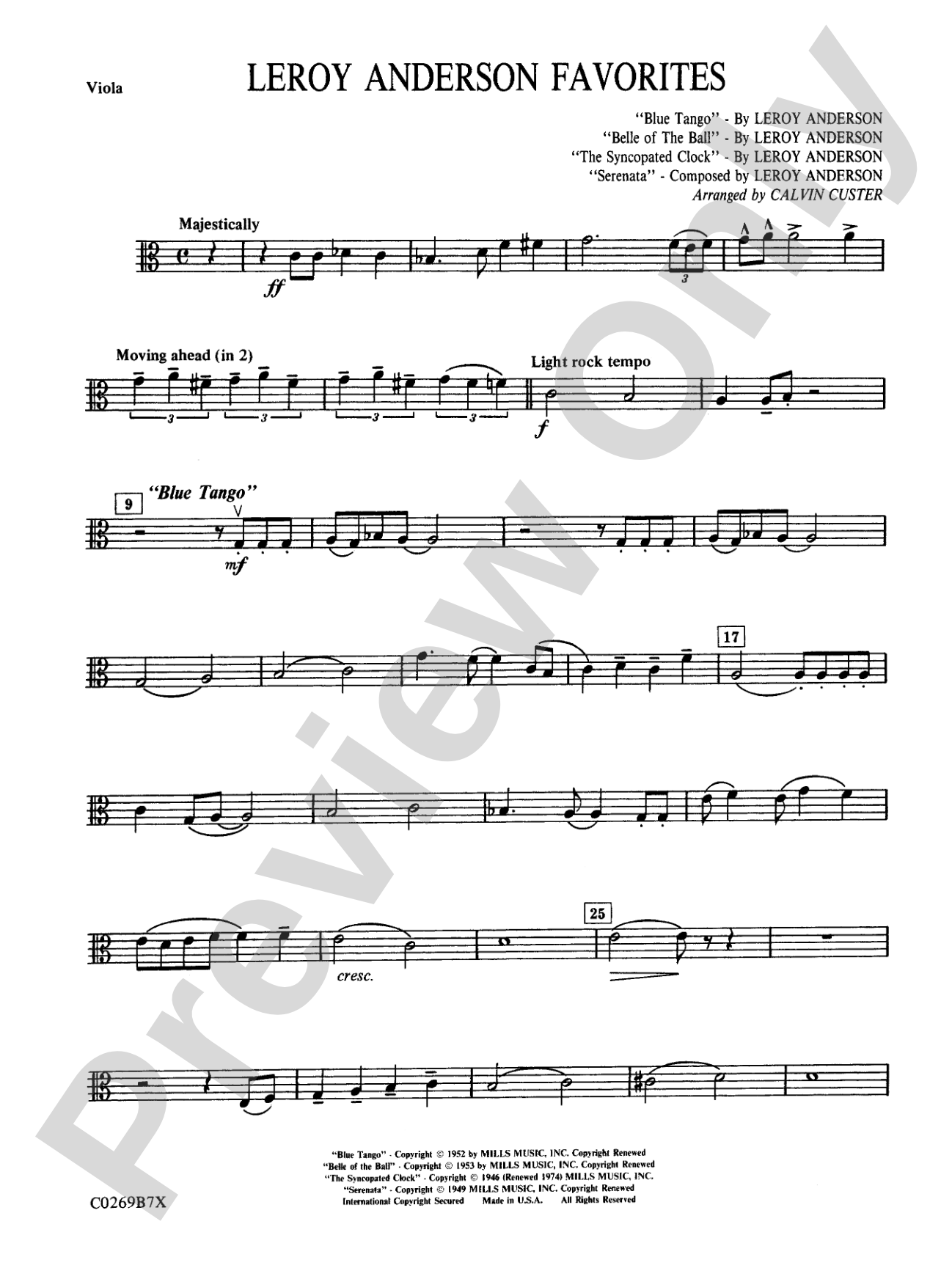 Leroy Anderson Favorites: Viola