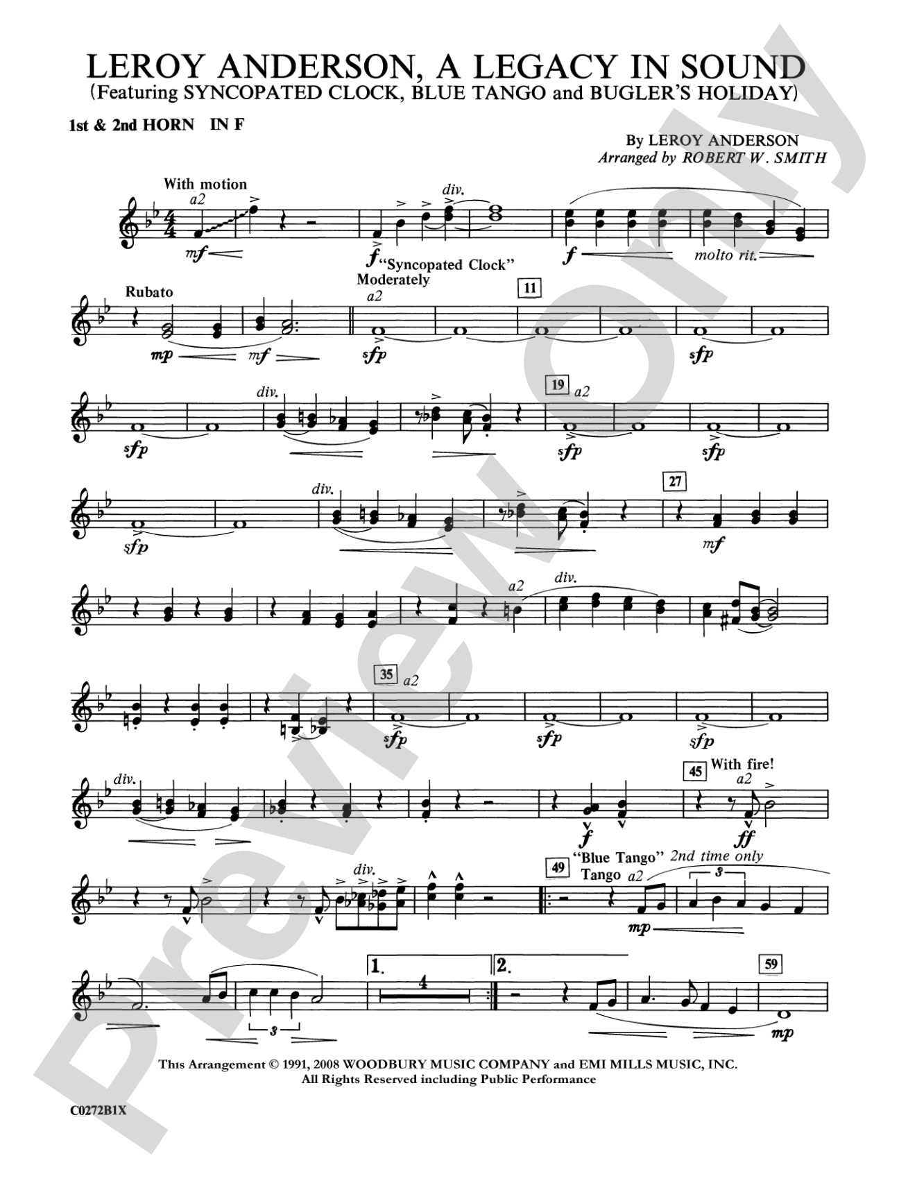 Leroy Anderson -- A Legacy in Sound: 1st & 2nd F Horns