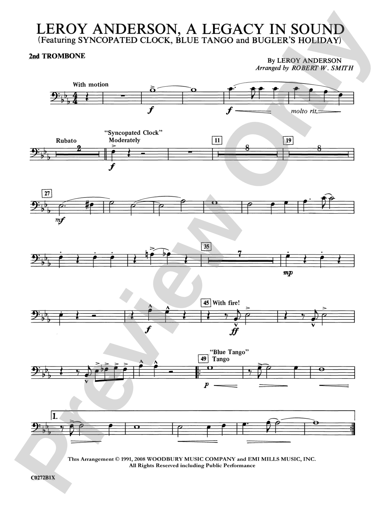 Leroy Anderson -- A Legacy in Sound: 2nd Trombone