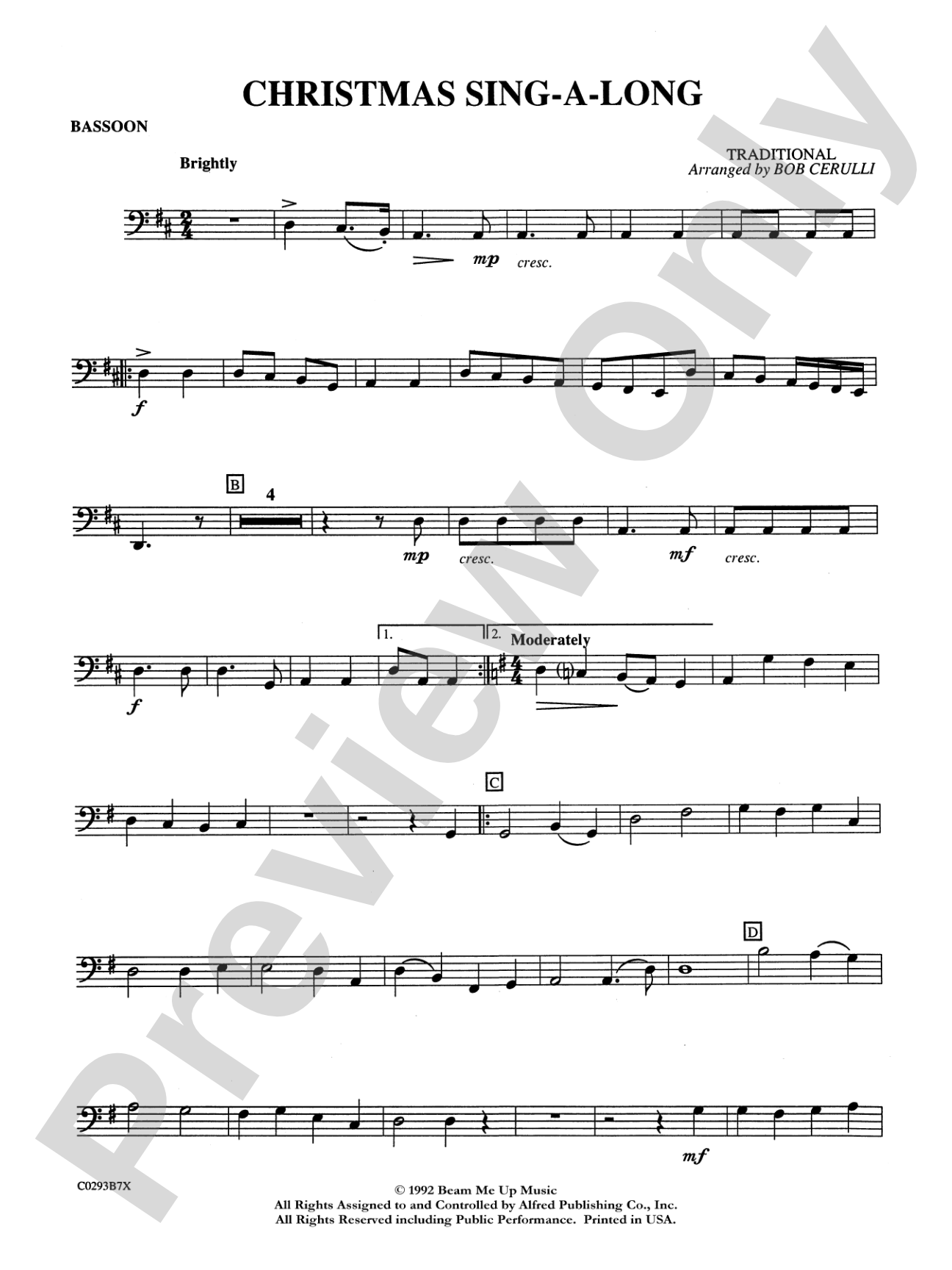 Christmas Sing-a-Long: Bassoon