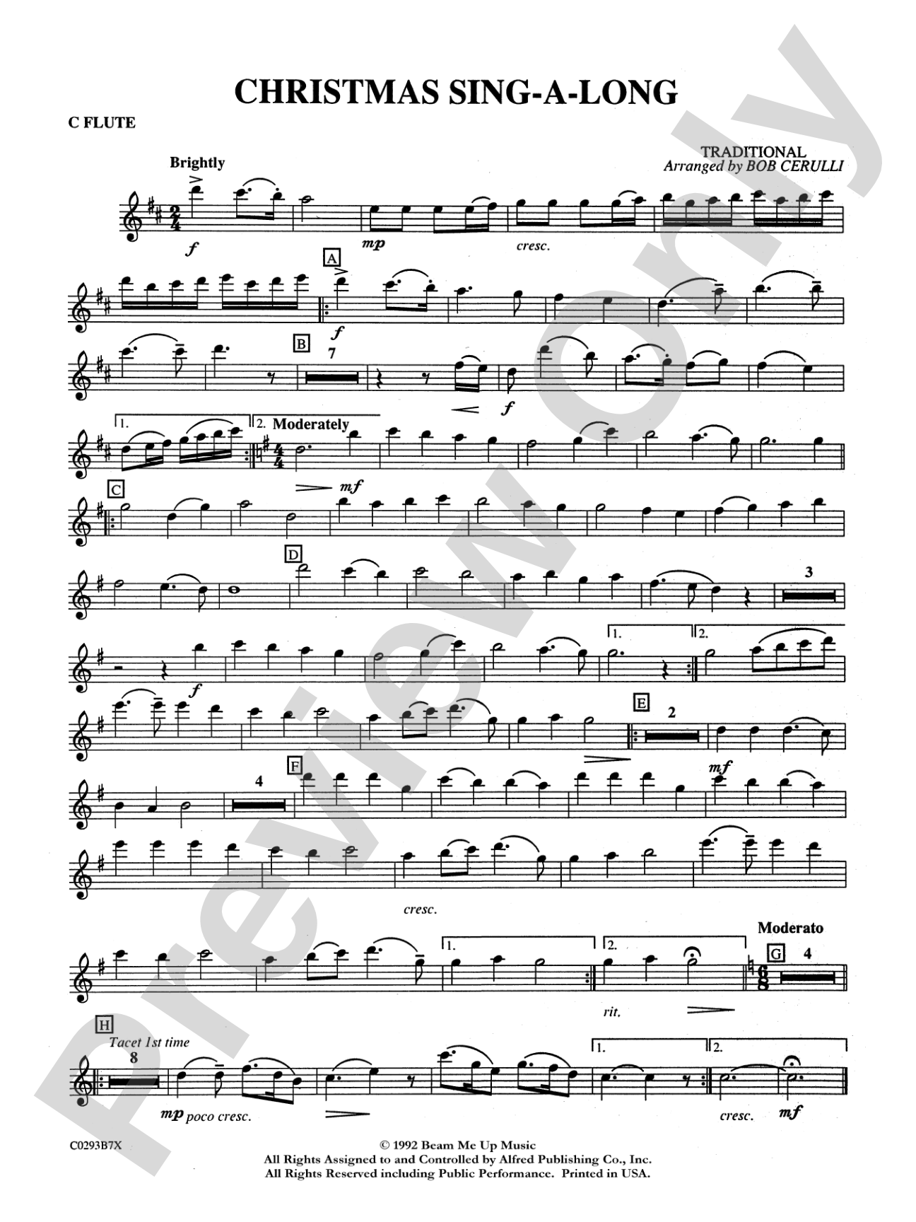 Christmas Sing-a-Long: Flute